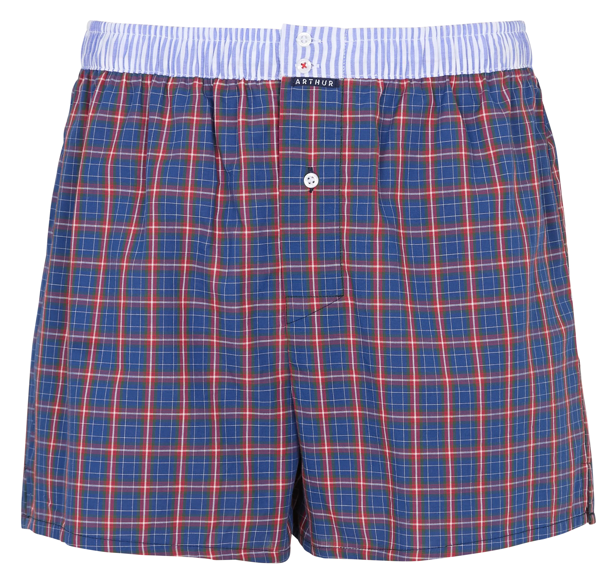 Katoenen boxershort met print ARTHUR Blauw