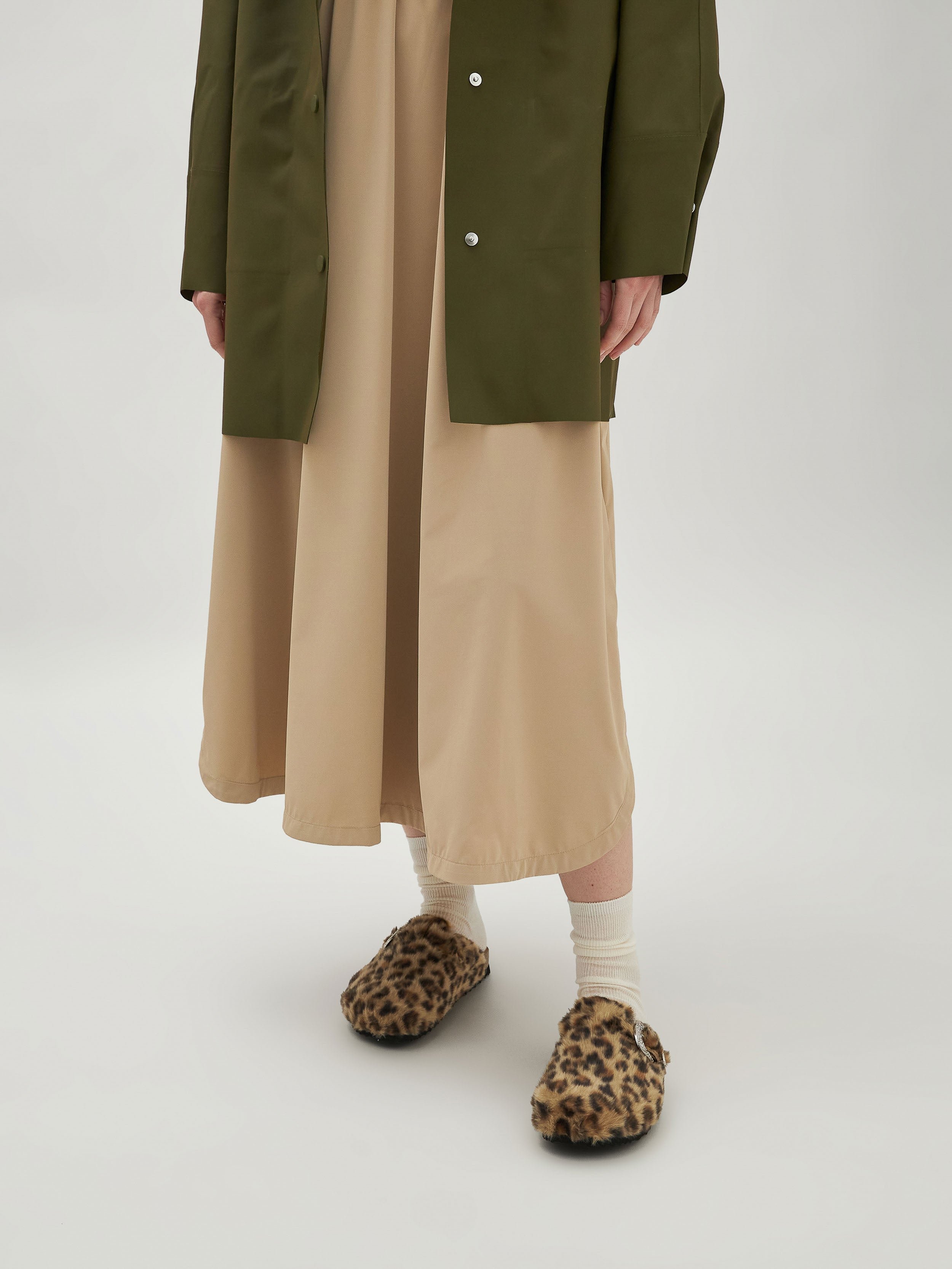 Faux fur clogs Brown