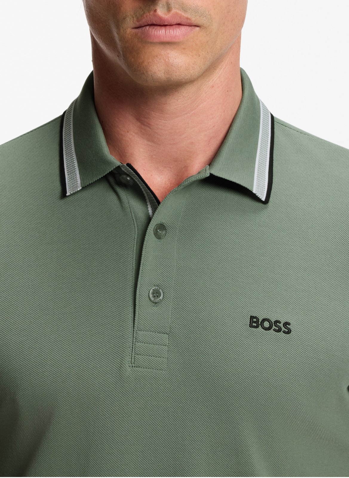 Regular-fit cotton polo shirt BOSS Khaki