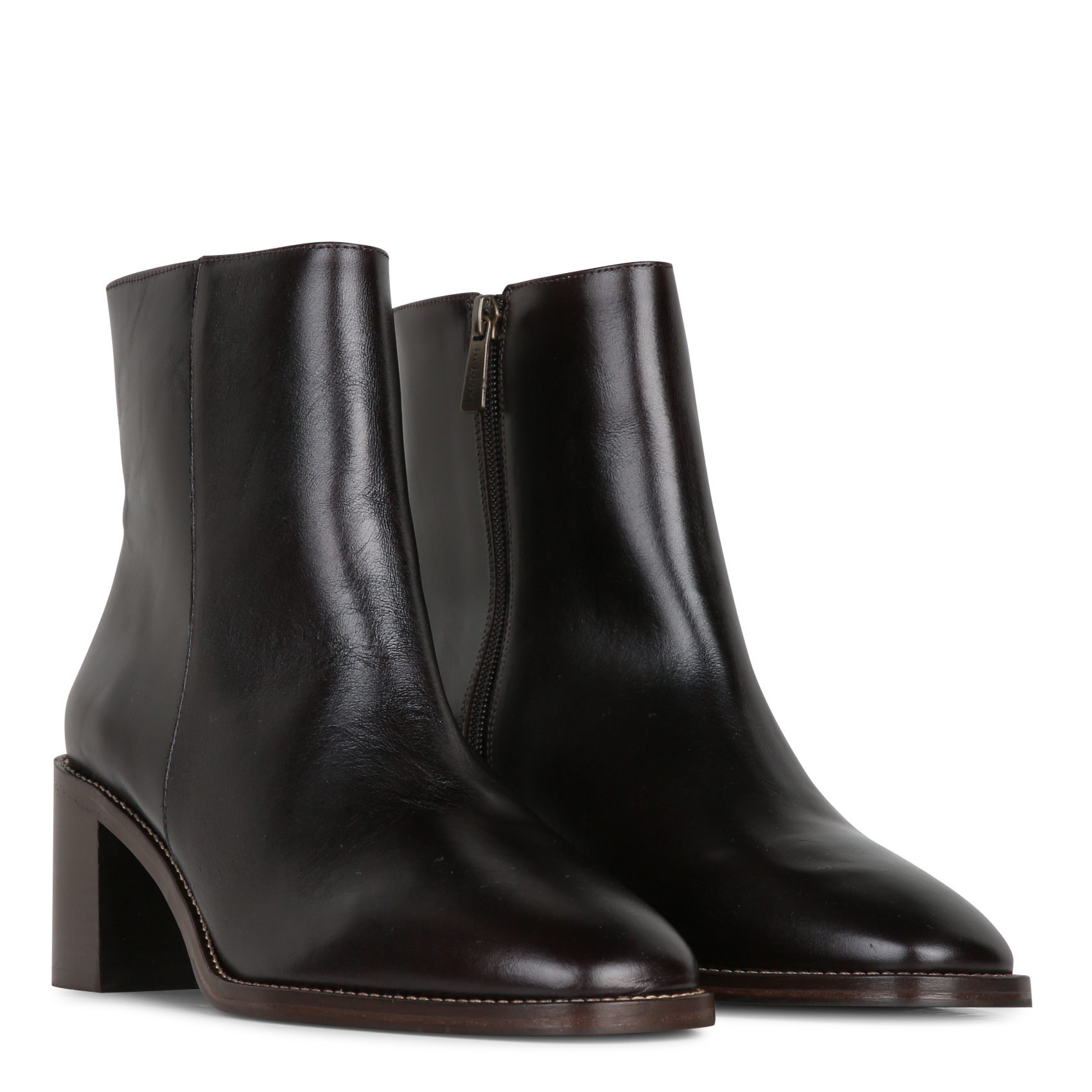 Bottines à talons en cuir  BOBBIES Marron