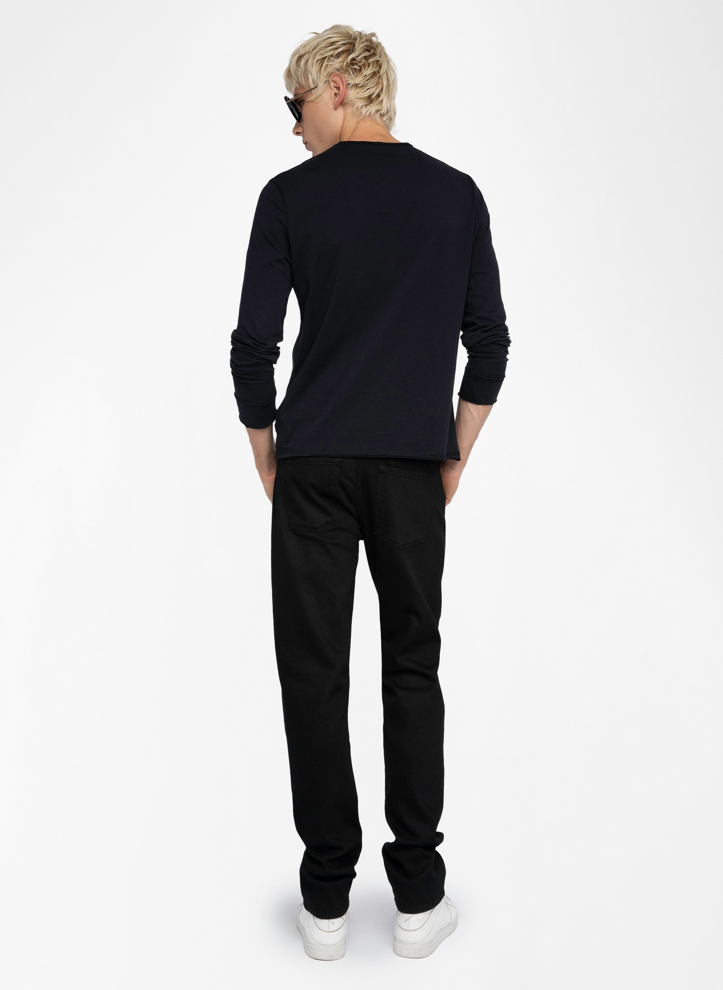 Tes-shirt droit en coton bio ZADIG&amp;VOLTAIRE Noir