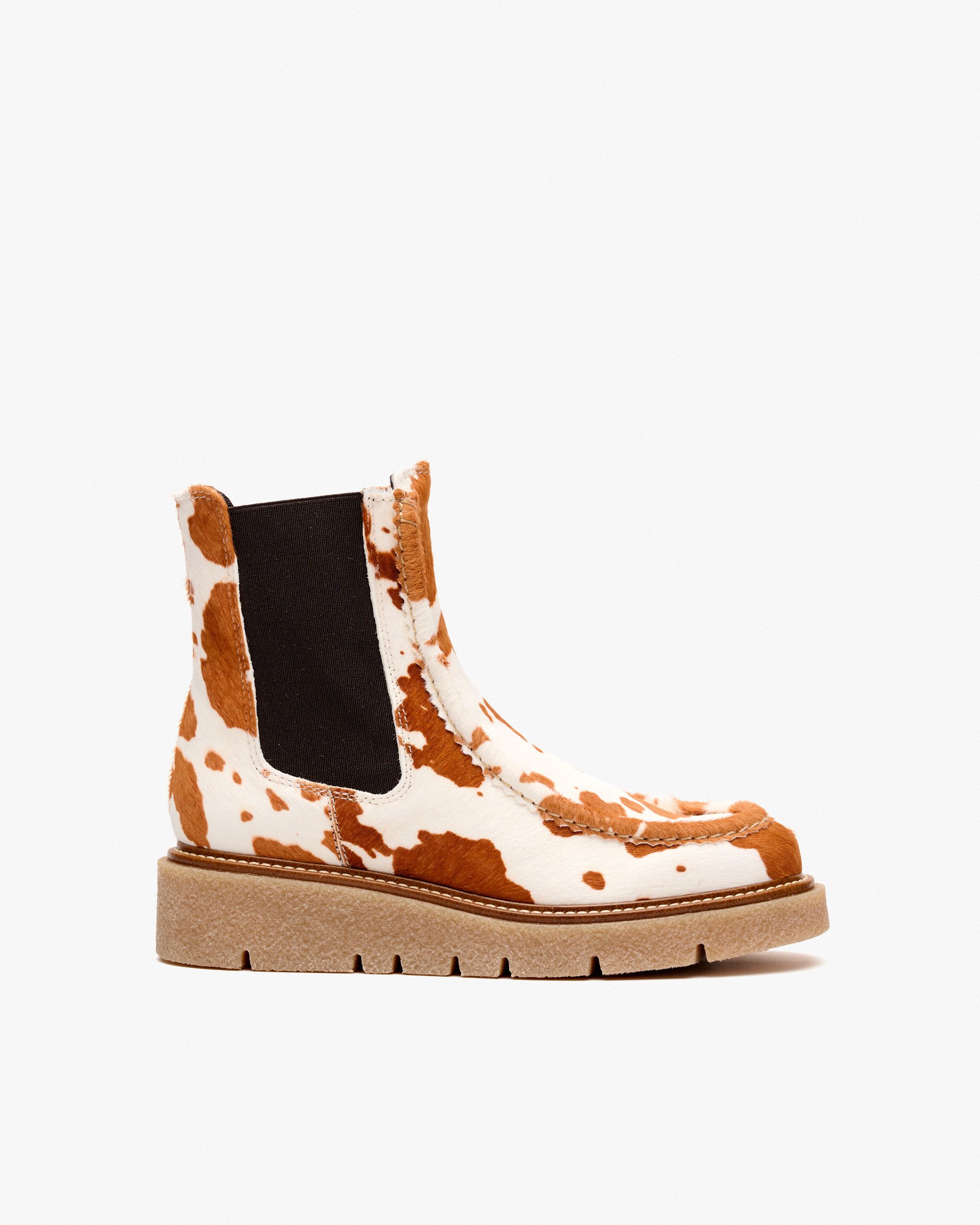 Black and white cow print fur ankle boots PEDRO MIRALLES White