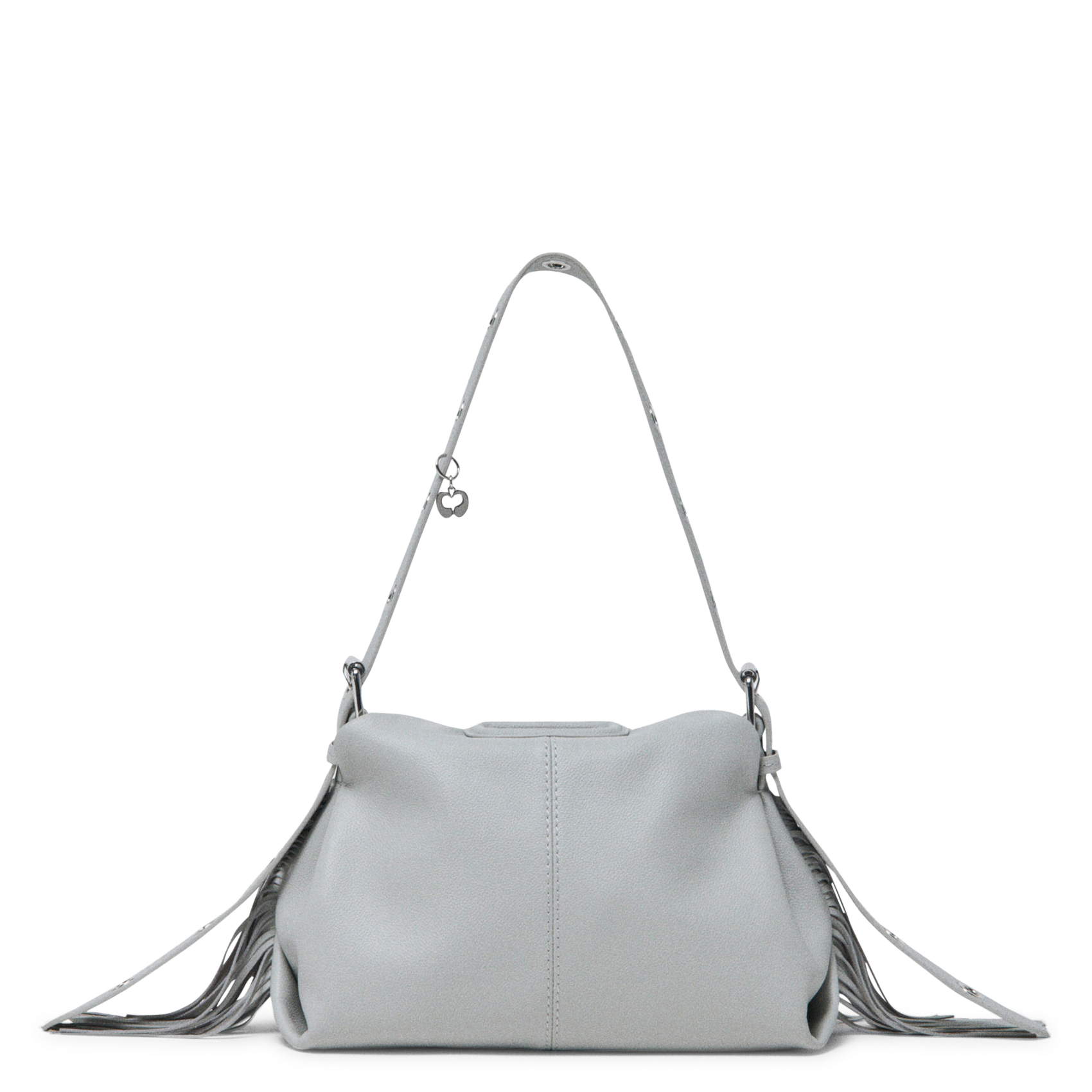 Dori leather shoulder bag MAJE Grey