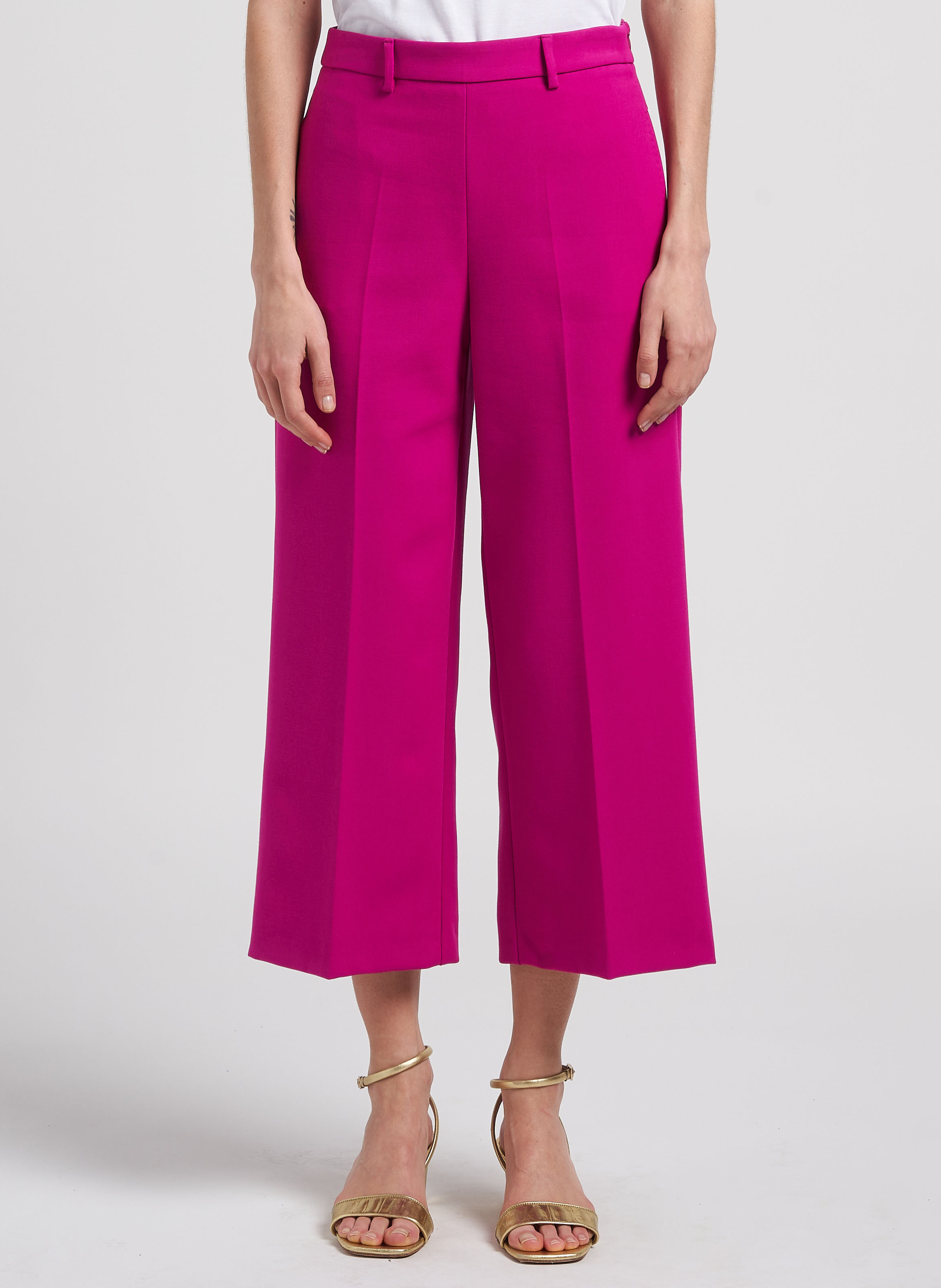 Wide-leg canvas pants MAX&Co. Pink