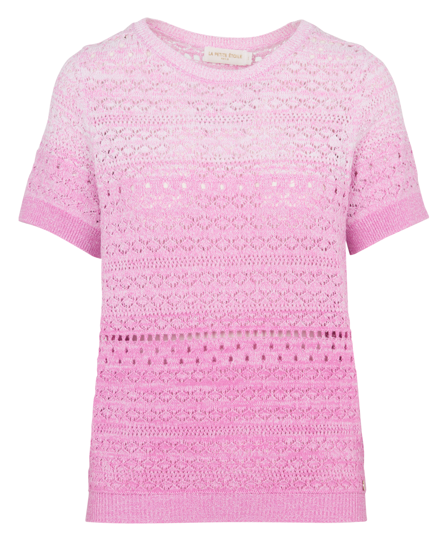 Gerader Rundhals-Pullover aus Baumwolle LA PETITE ETOILE Rosa