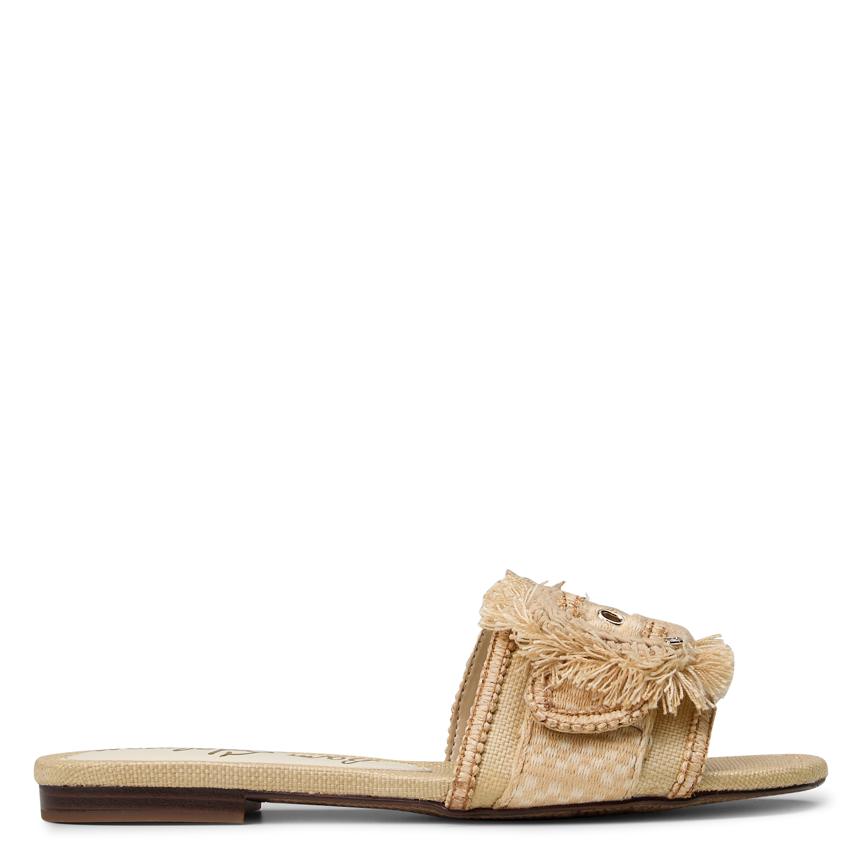 Flache Mules aus Bast SAM EDELMAN Beige