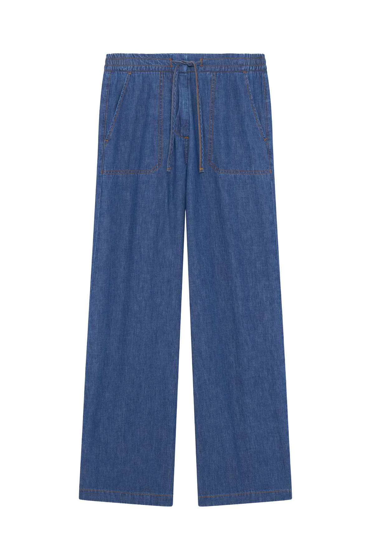Katoenen straight fit pantalon PABLO Blauw