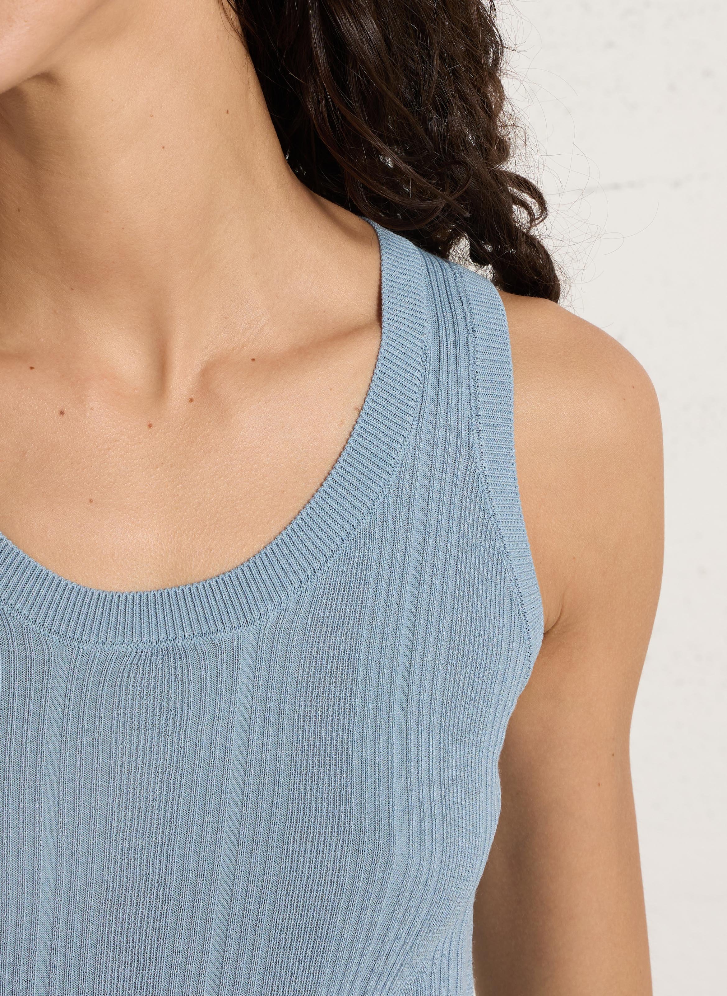 Fitted knit tank top MAX MARA WEEK END Blue