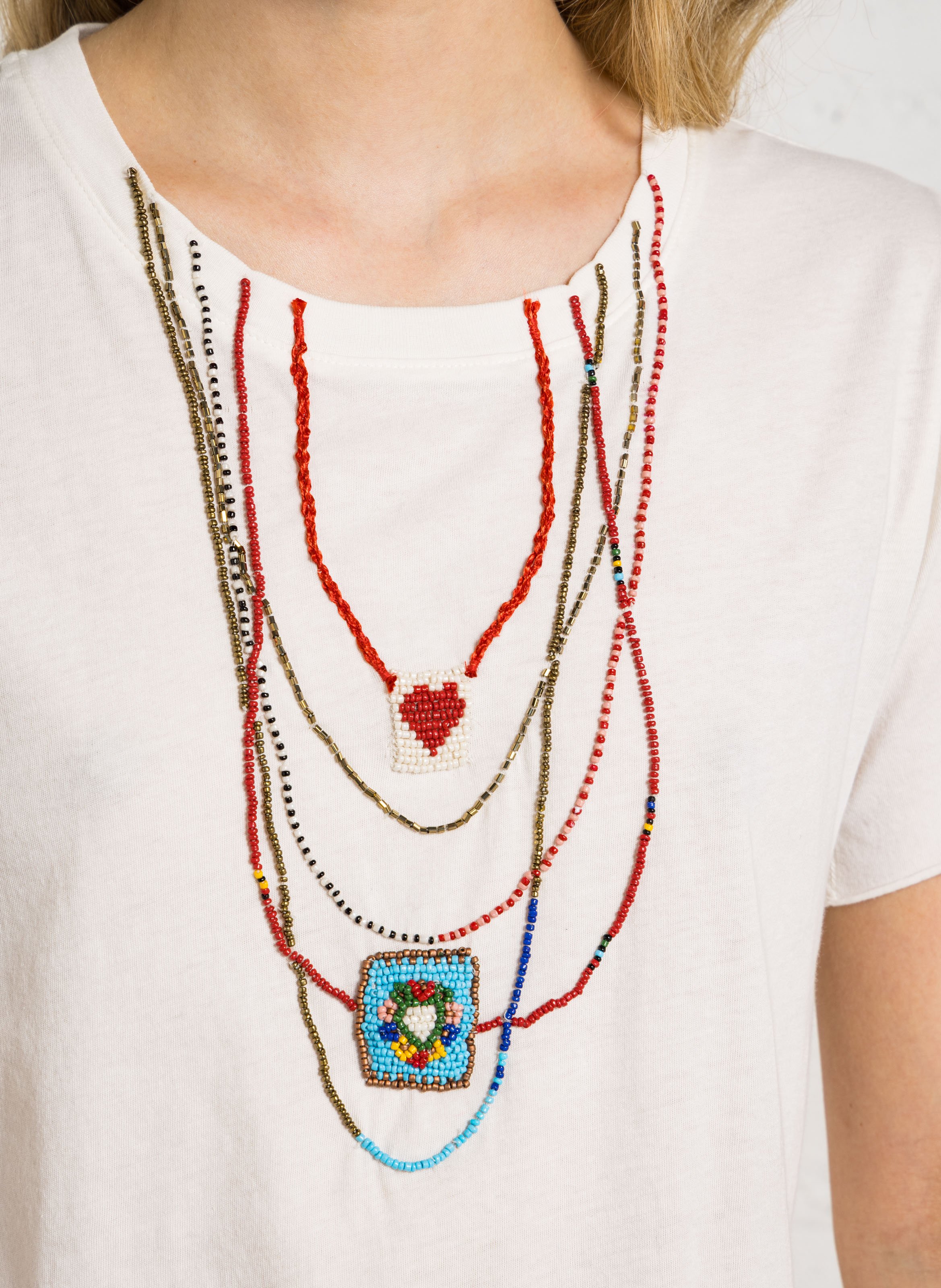 Round-neck organic cotton T-shirt LEON & HARPER White