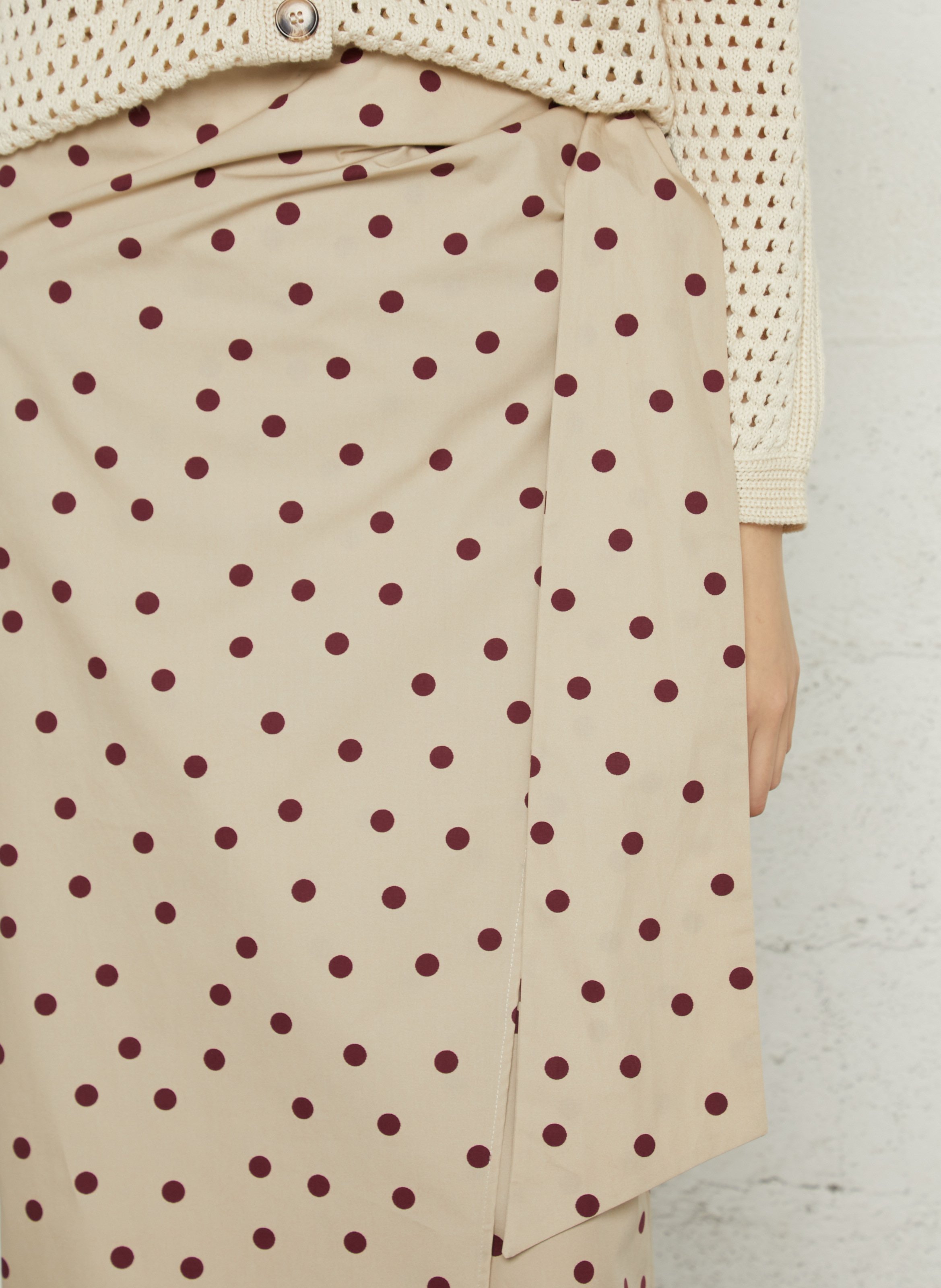 Wickelrock mit Punkten BELLEPIECE Beige