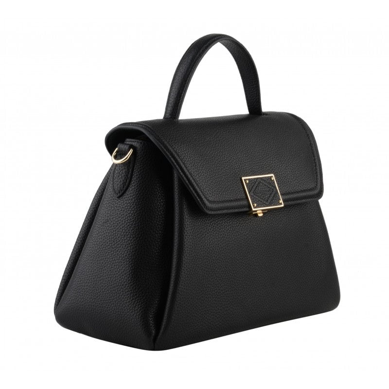 Calfskin leather handbag Black