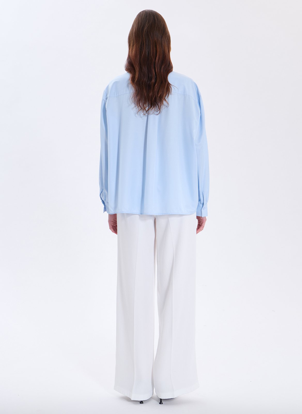 Top droit col V ZAPA Bleu