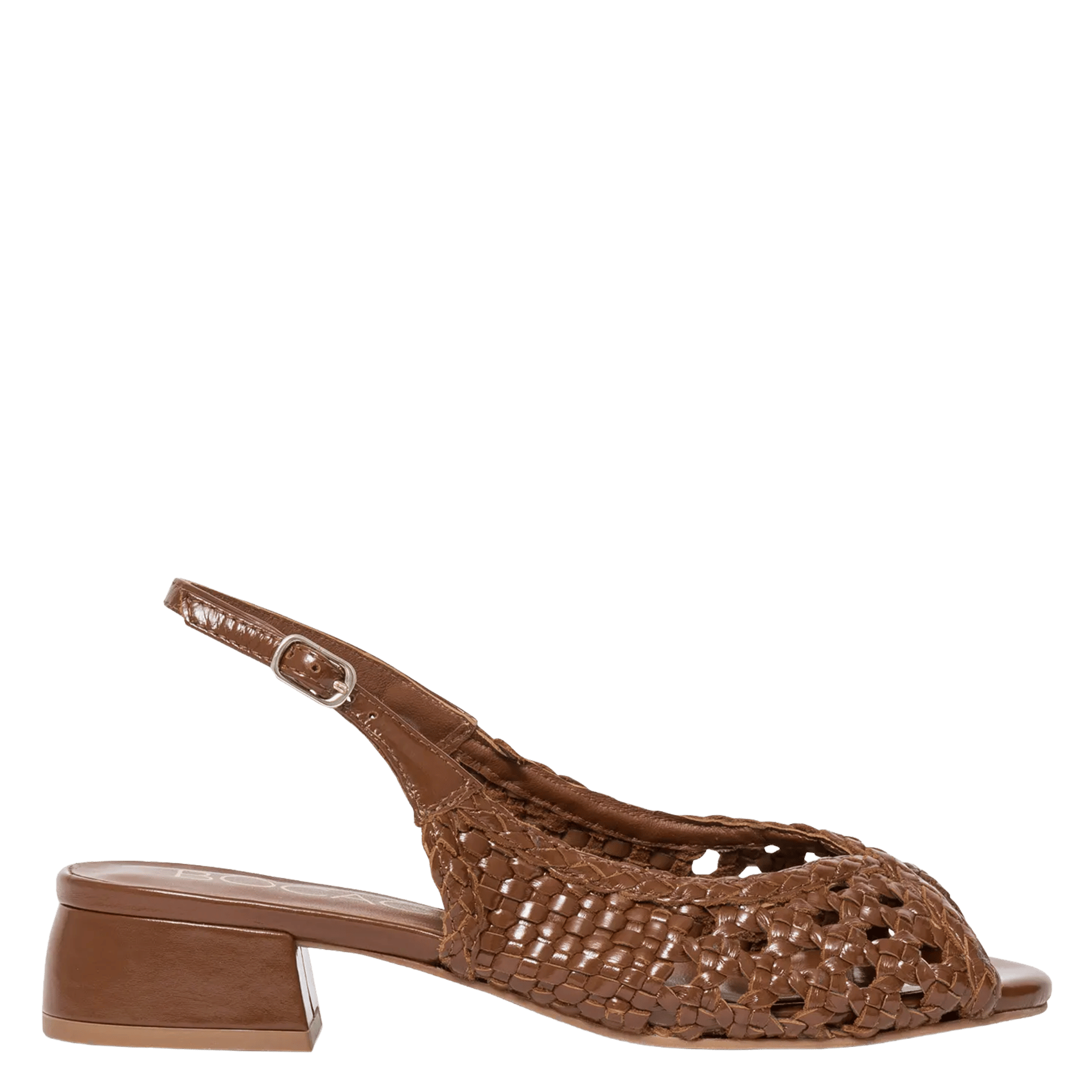 Avarca Berlin - Flache Ledersandalen mit Samt BOCAGE Braun