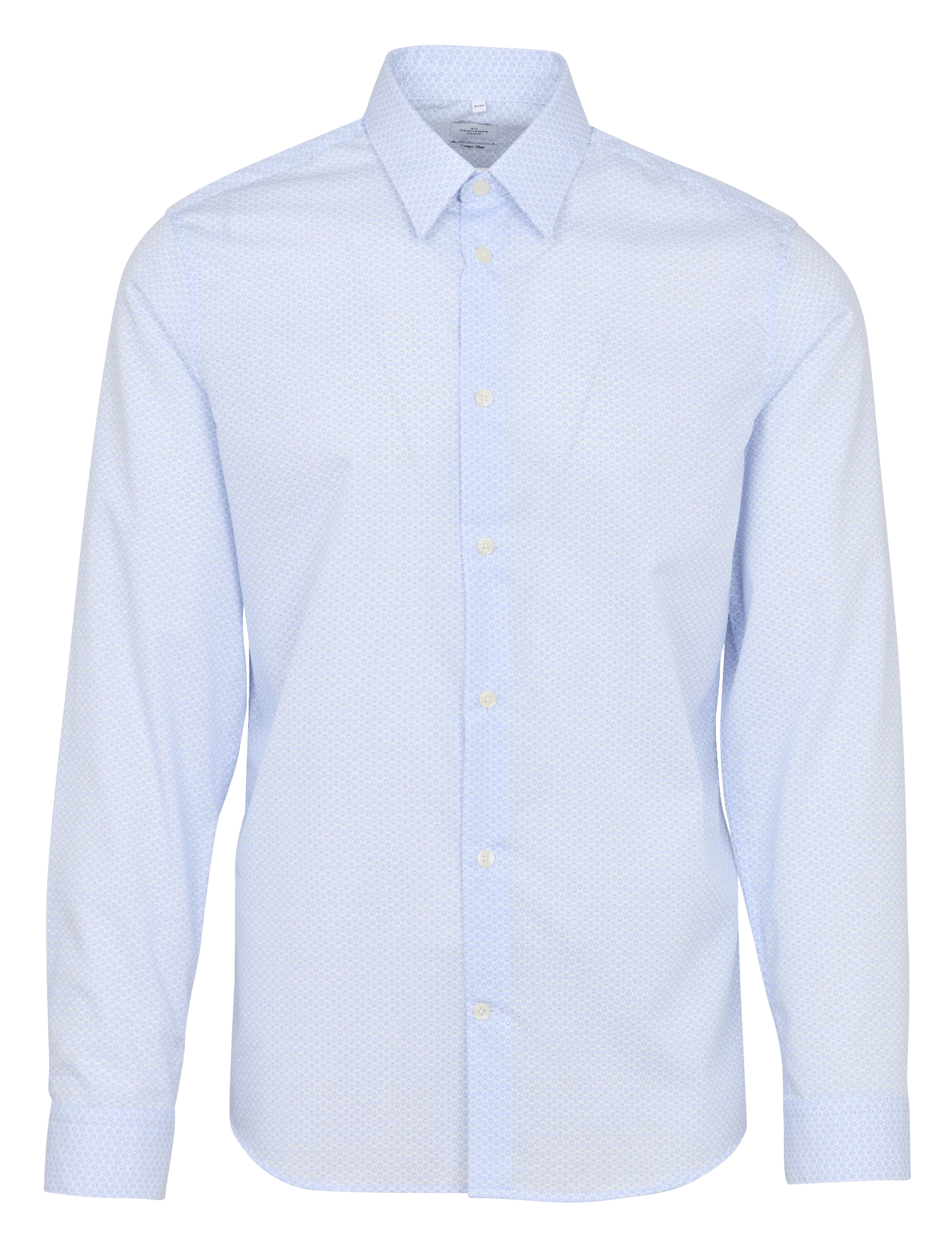 Slim-fit cotton shirt with classic collar AU PRINTEMPS PARIS Blue