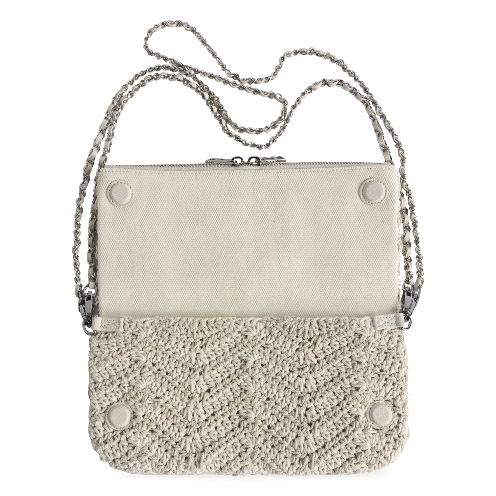 Pochette en coton macramé ZADIG&VOLTAIRE Blanc