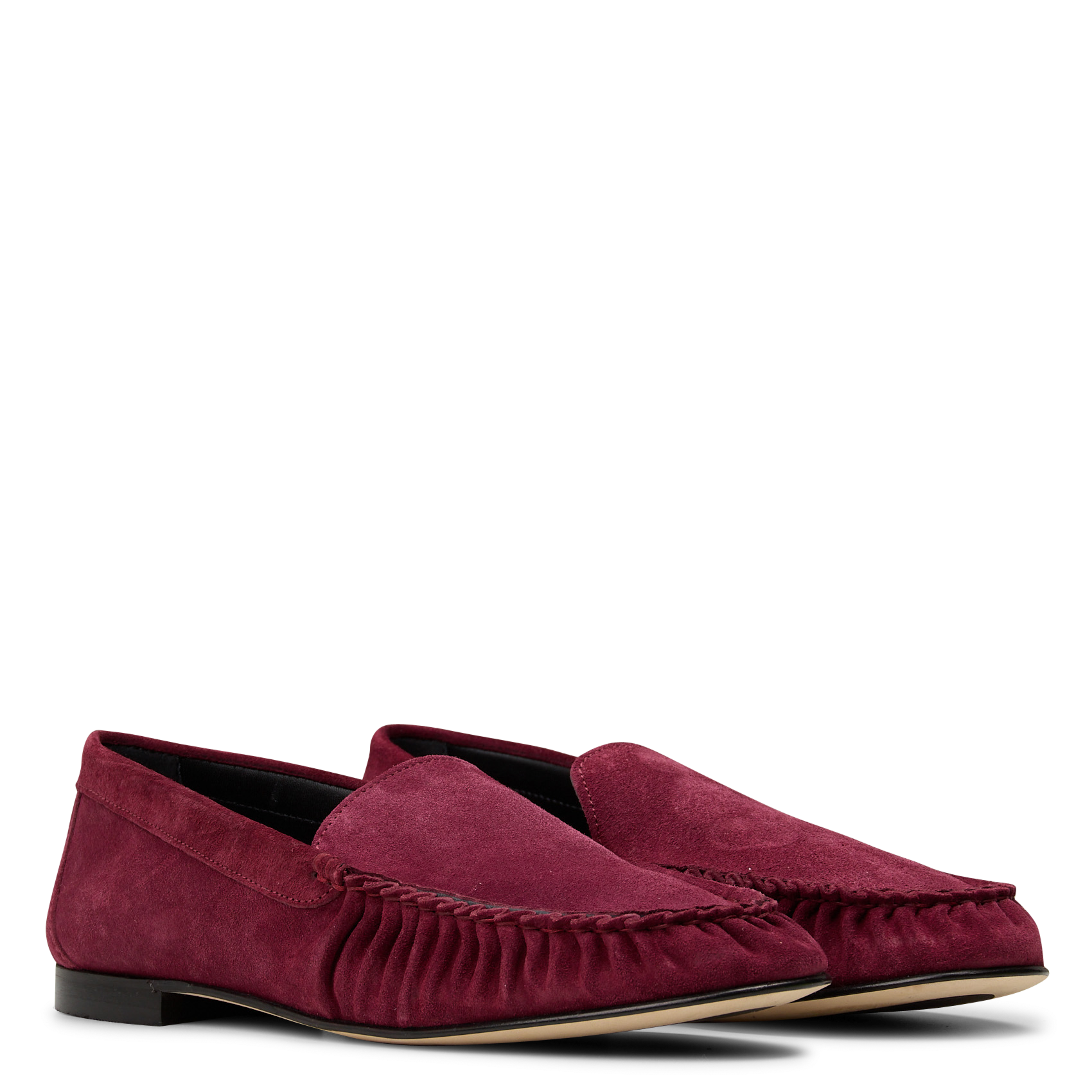 Solid suede loafers ODARE Red