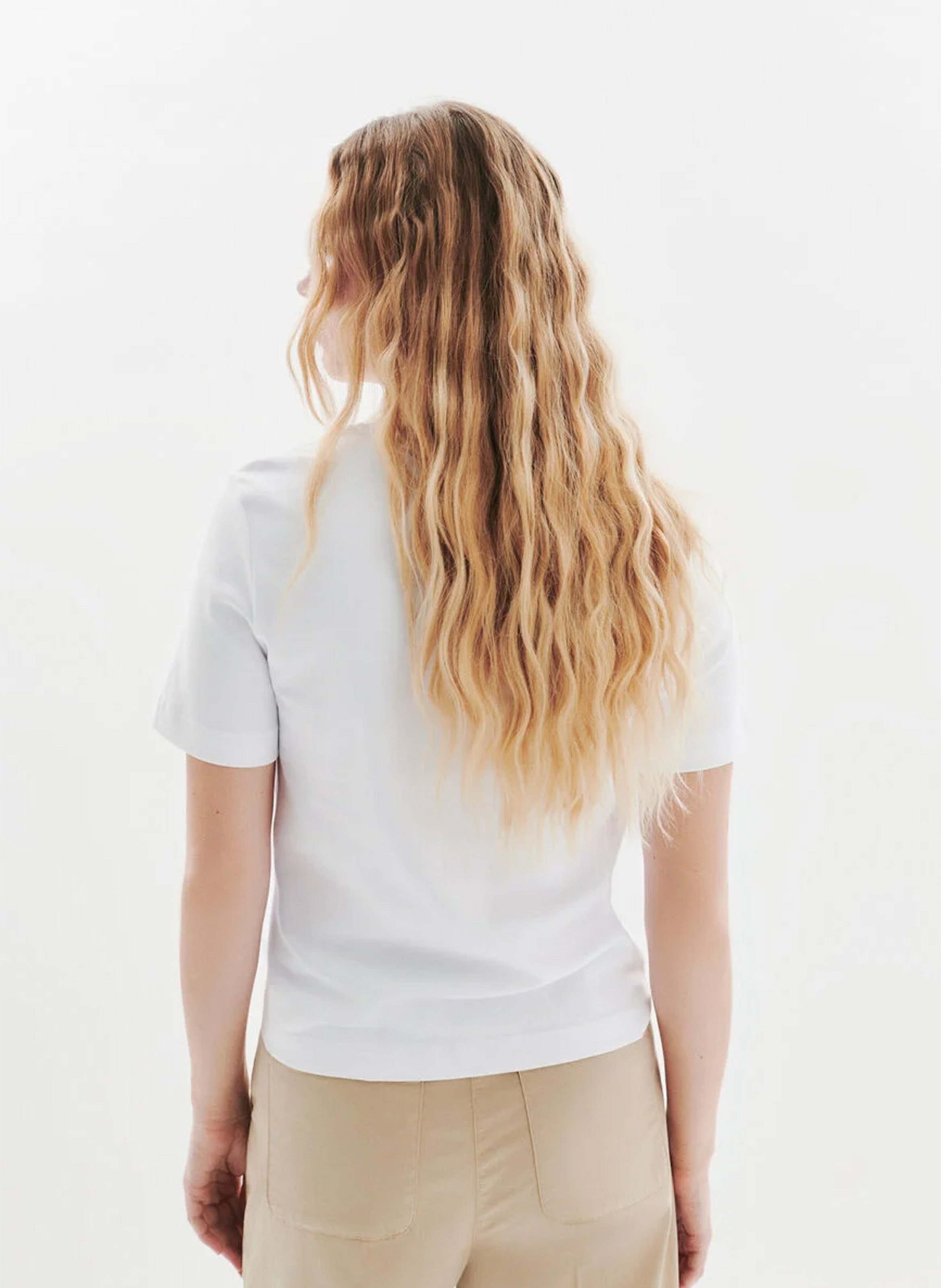 Baumwoll-Pullover mit Rundhalsausschnitt CAROLL Weiss