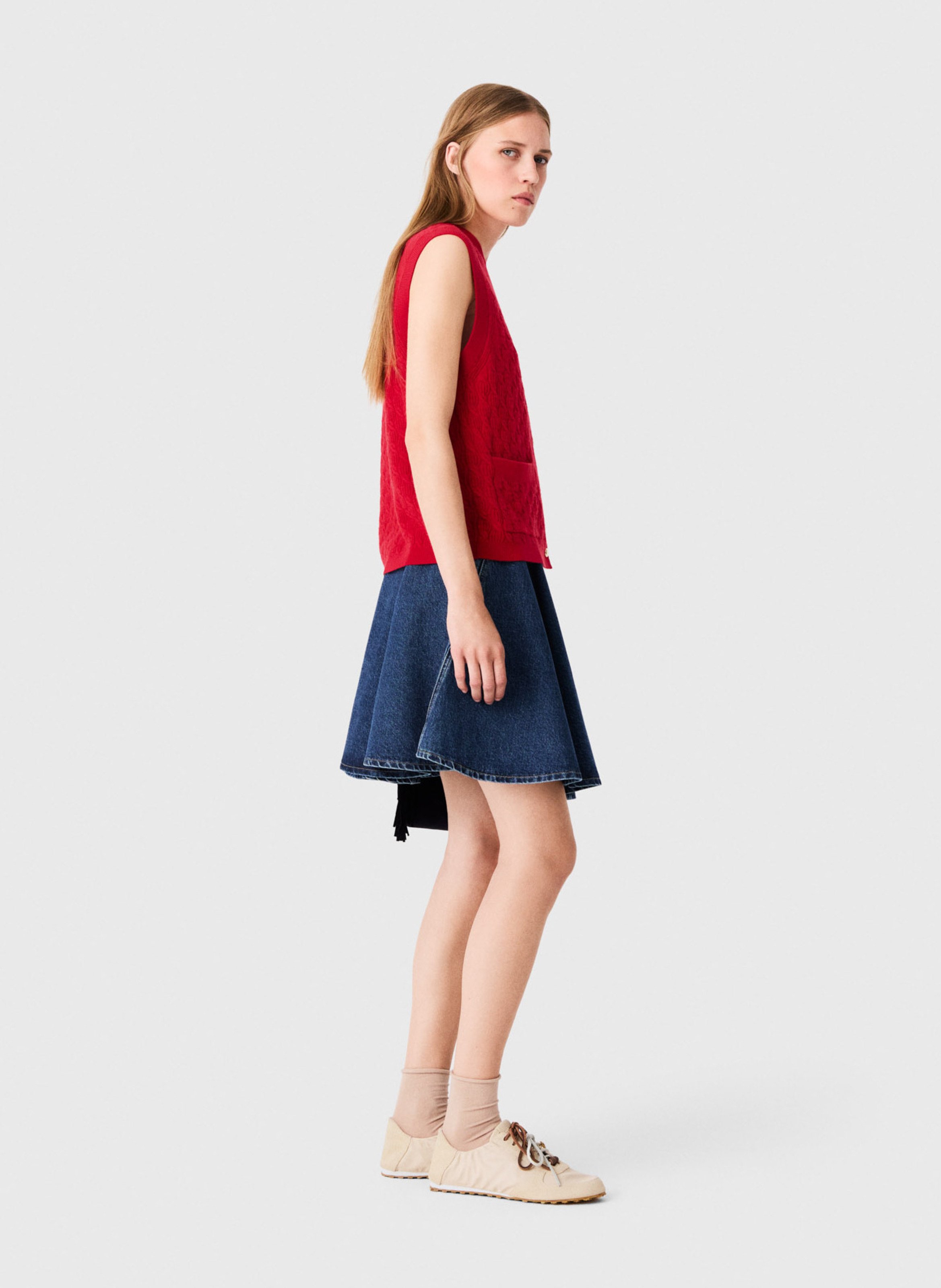 Cardigan en laine et cachemire MAJE Rouge