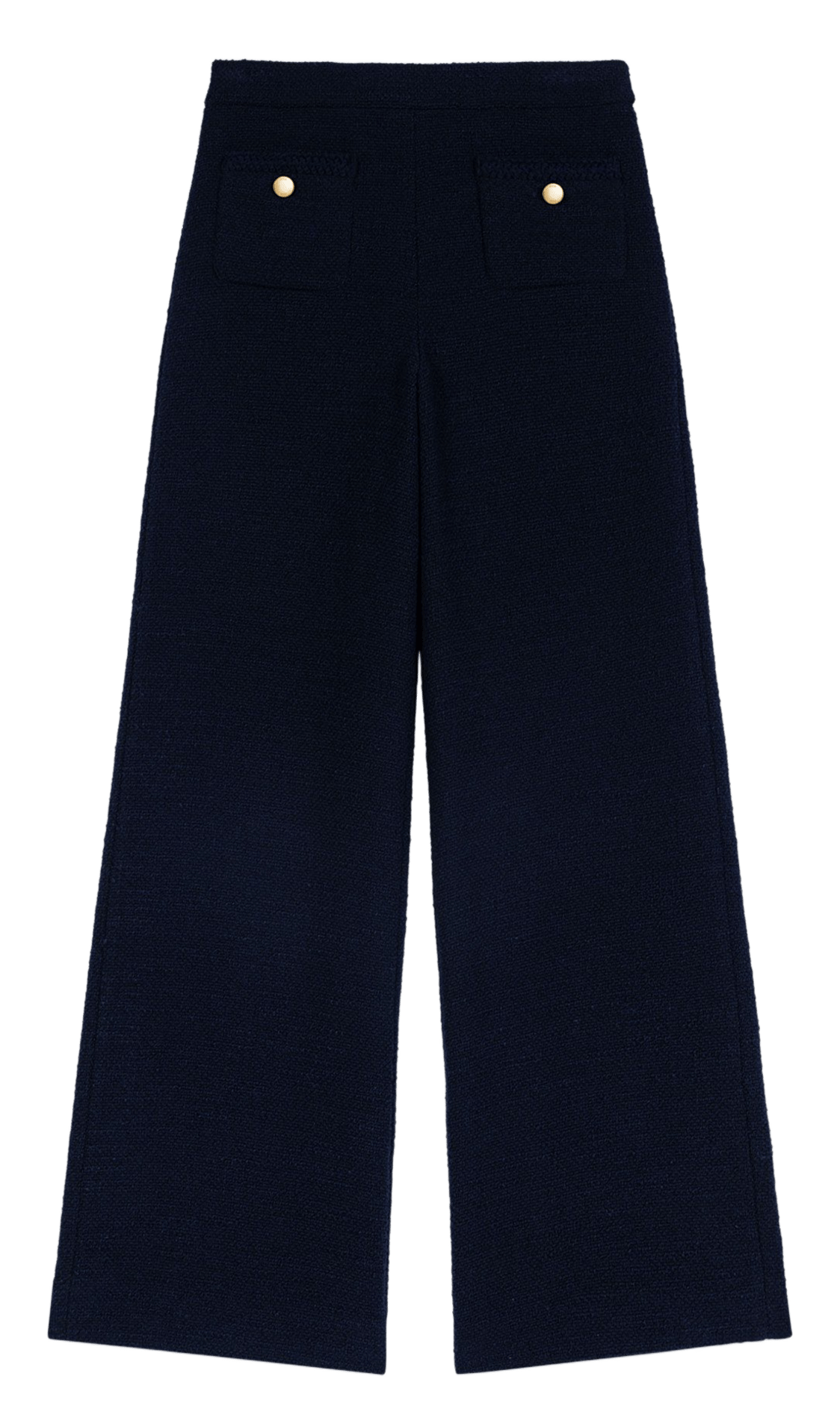 Pantalon droit jambes larges uni MAJE Bleu