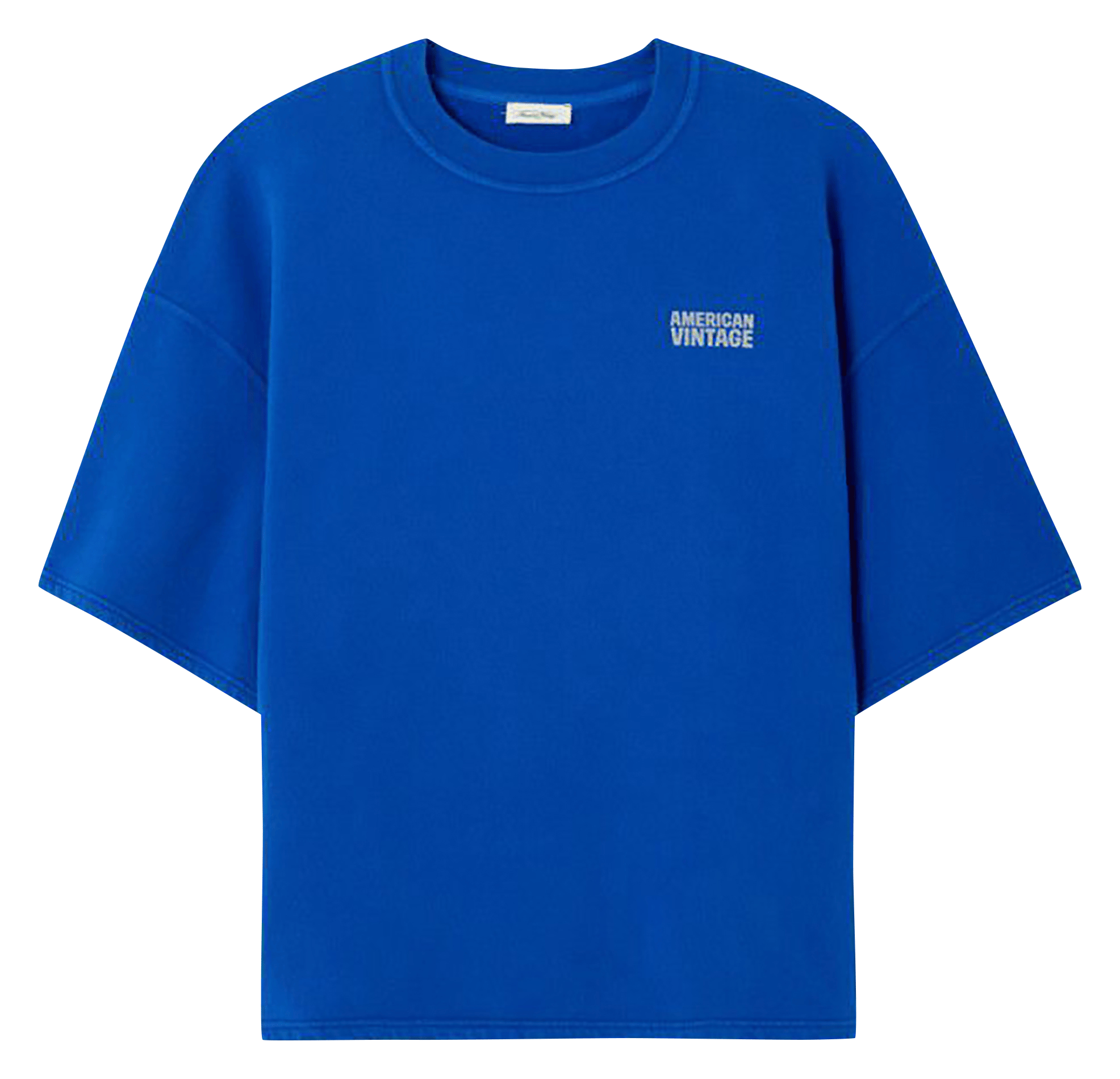 Kurzärmliger Baumwollpullover AMERICAN VINTAGE Blau