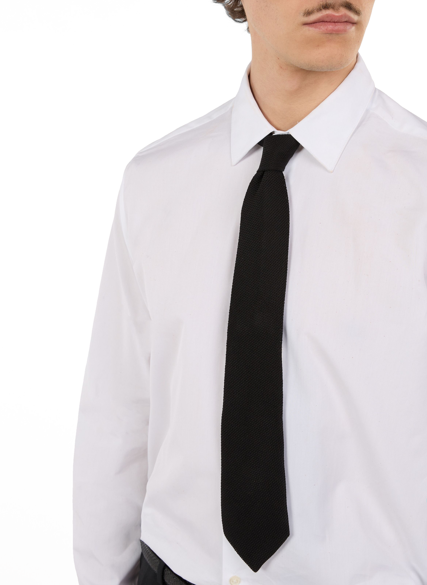 Silk grenadine gren tie | Black SAISON 1865 Men