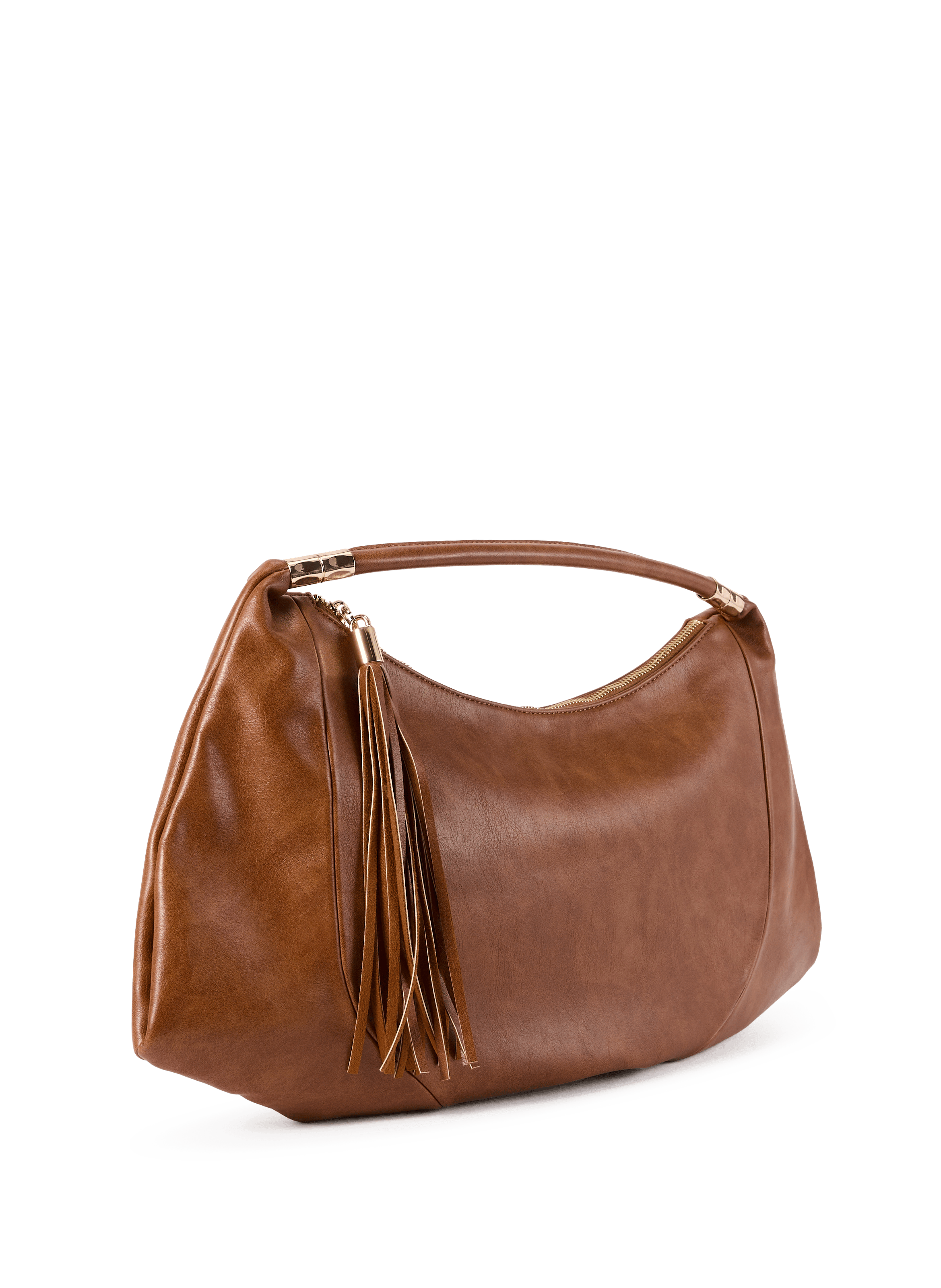 Hobo handbag with pompom | Brown AU PRINTEMPS PARIS Women