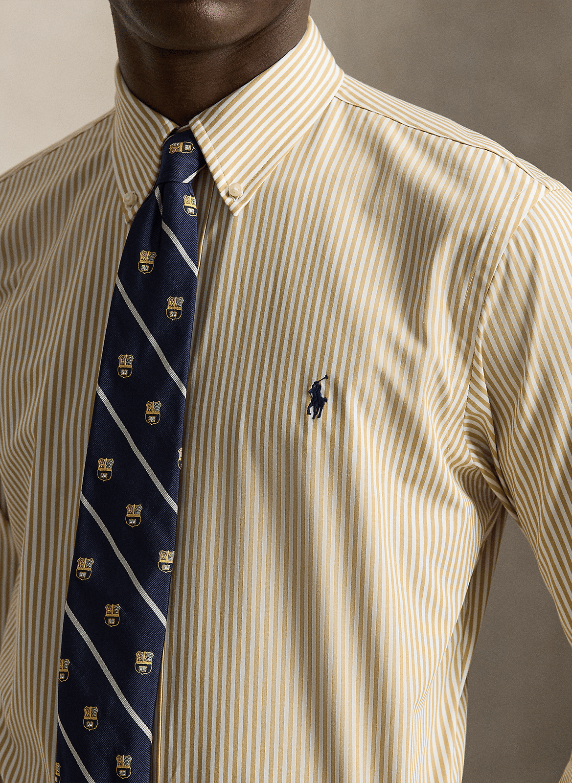 Katoenen overhemd met Amerikaanse kraag POLO RALPH LAUREN Beige