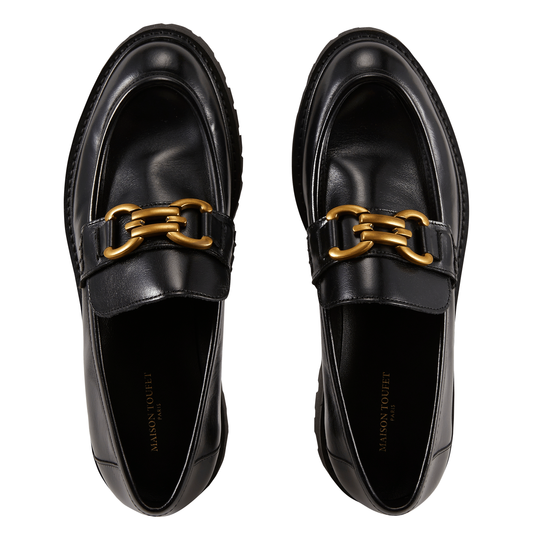 Leren mocassins MAISON TOUFET Zwart