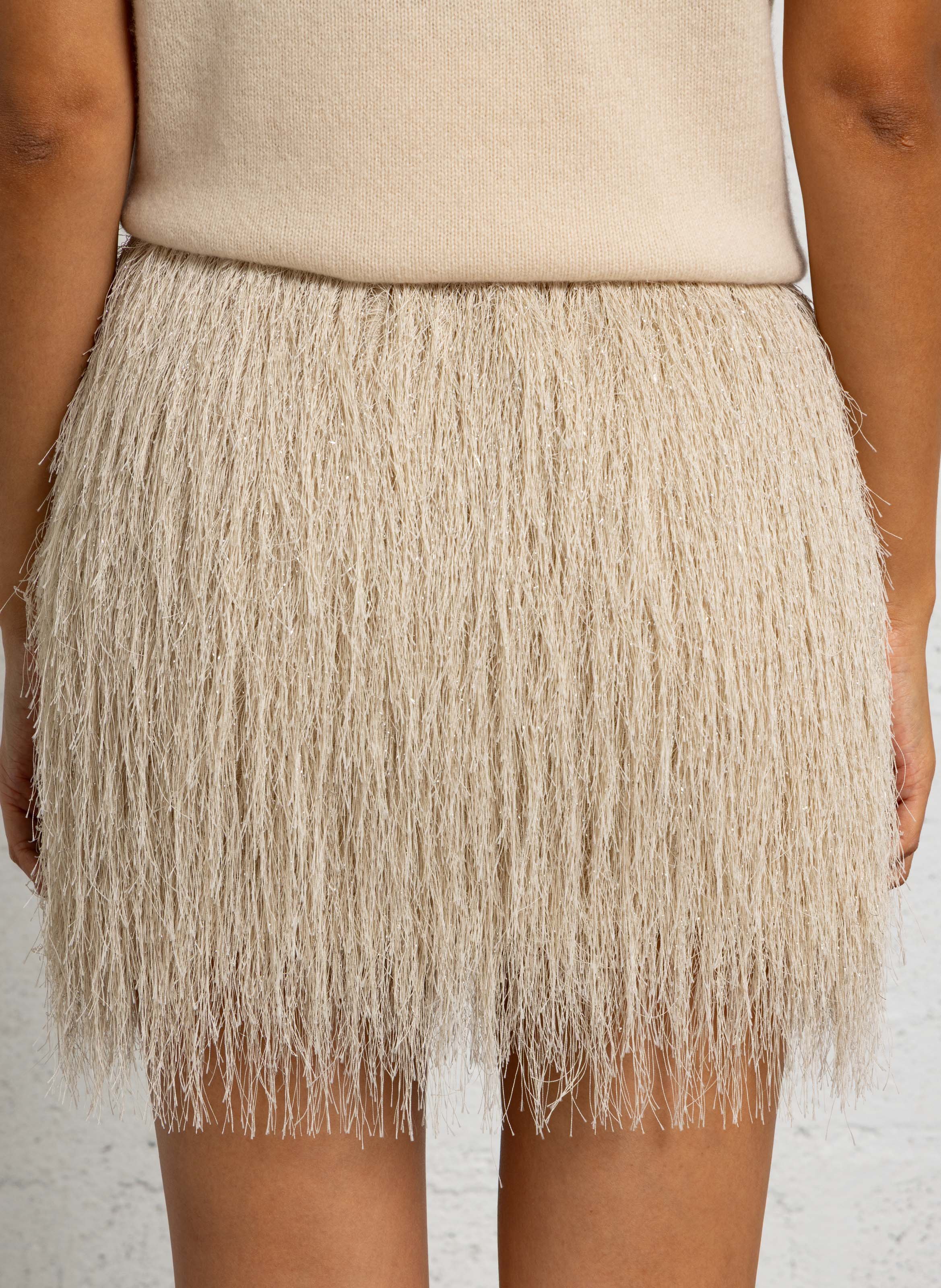 Kurzer, gerade geschnittener Rock LIU JO Beige
