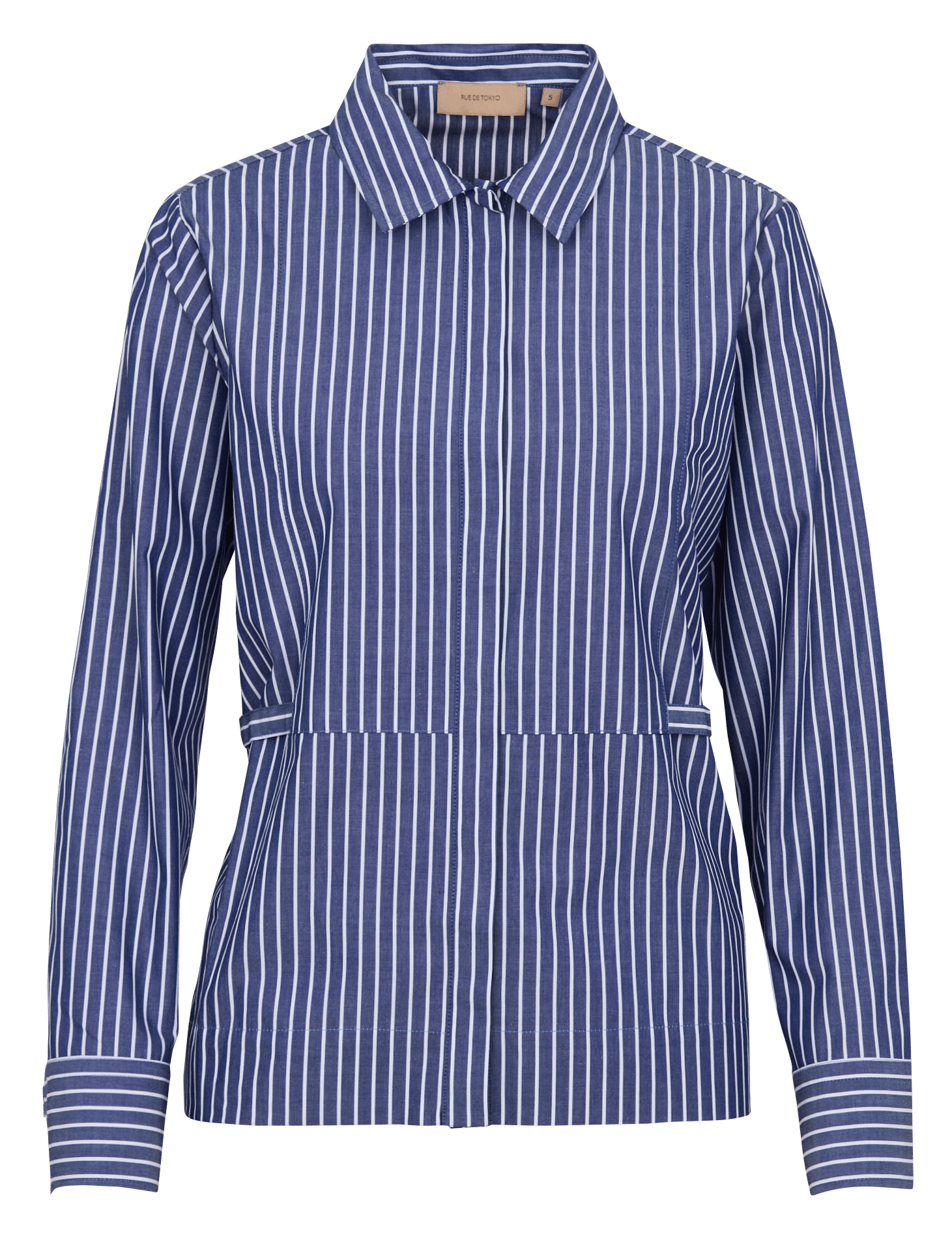 Chemise ceinturée rayée en coton RUE DE TOKYO Multicolore