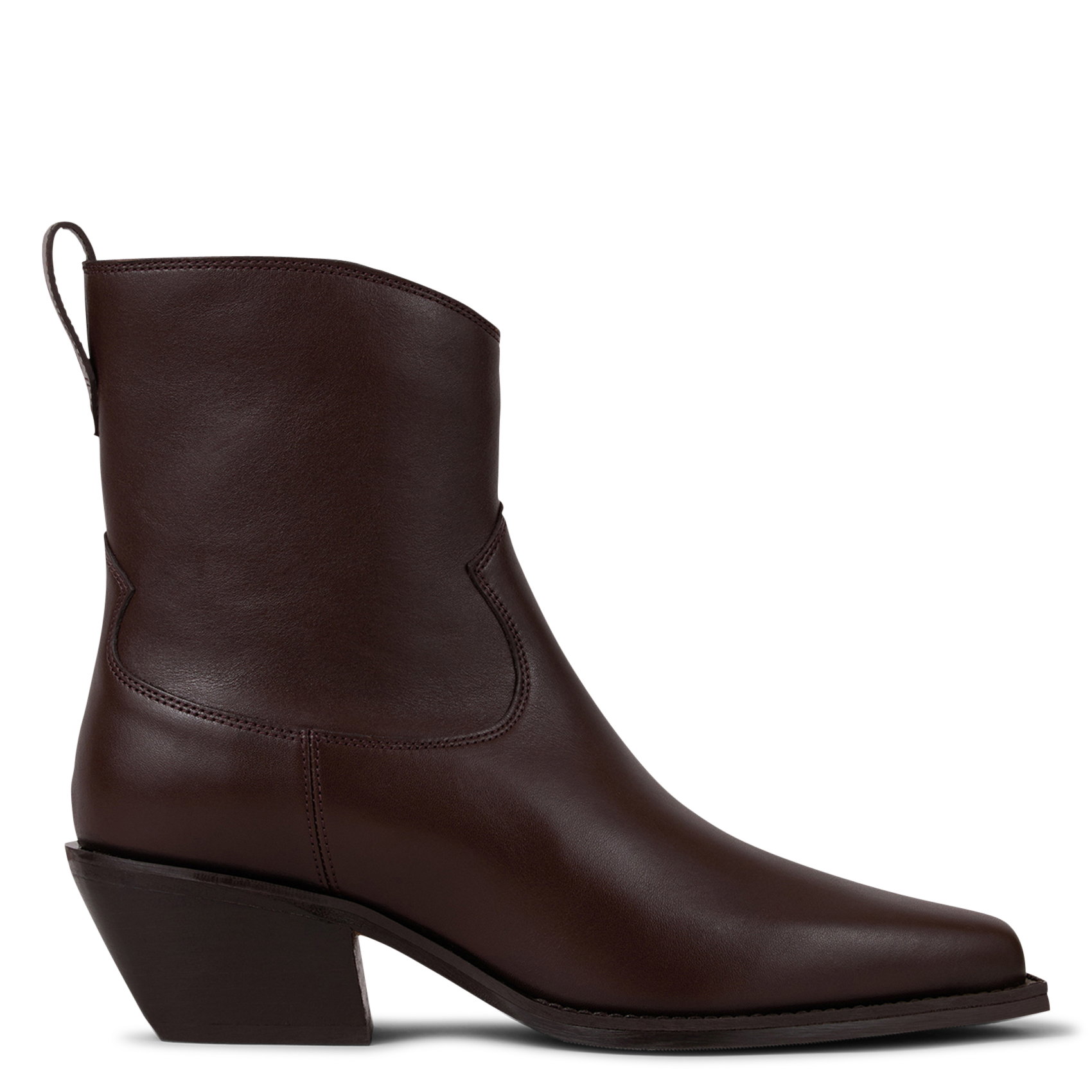 Spitze Lederstiefeletten BA&SH Pflaume