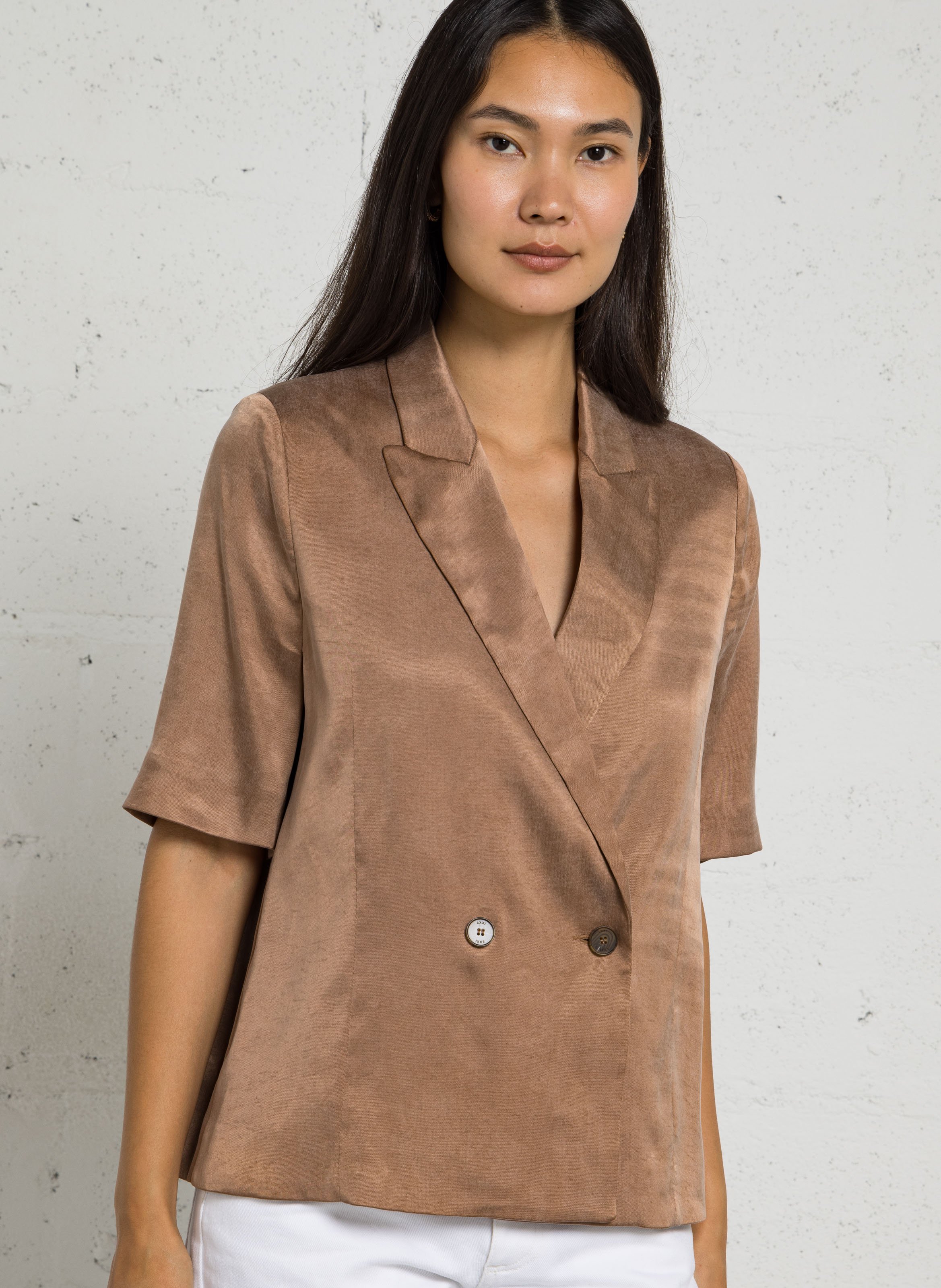 Veste ample col tailleur  IKKS Marron
