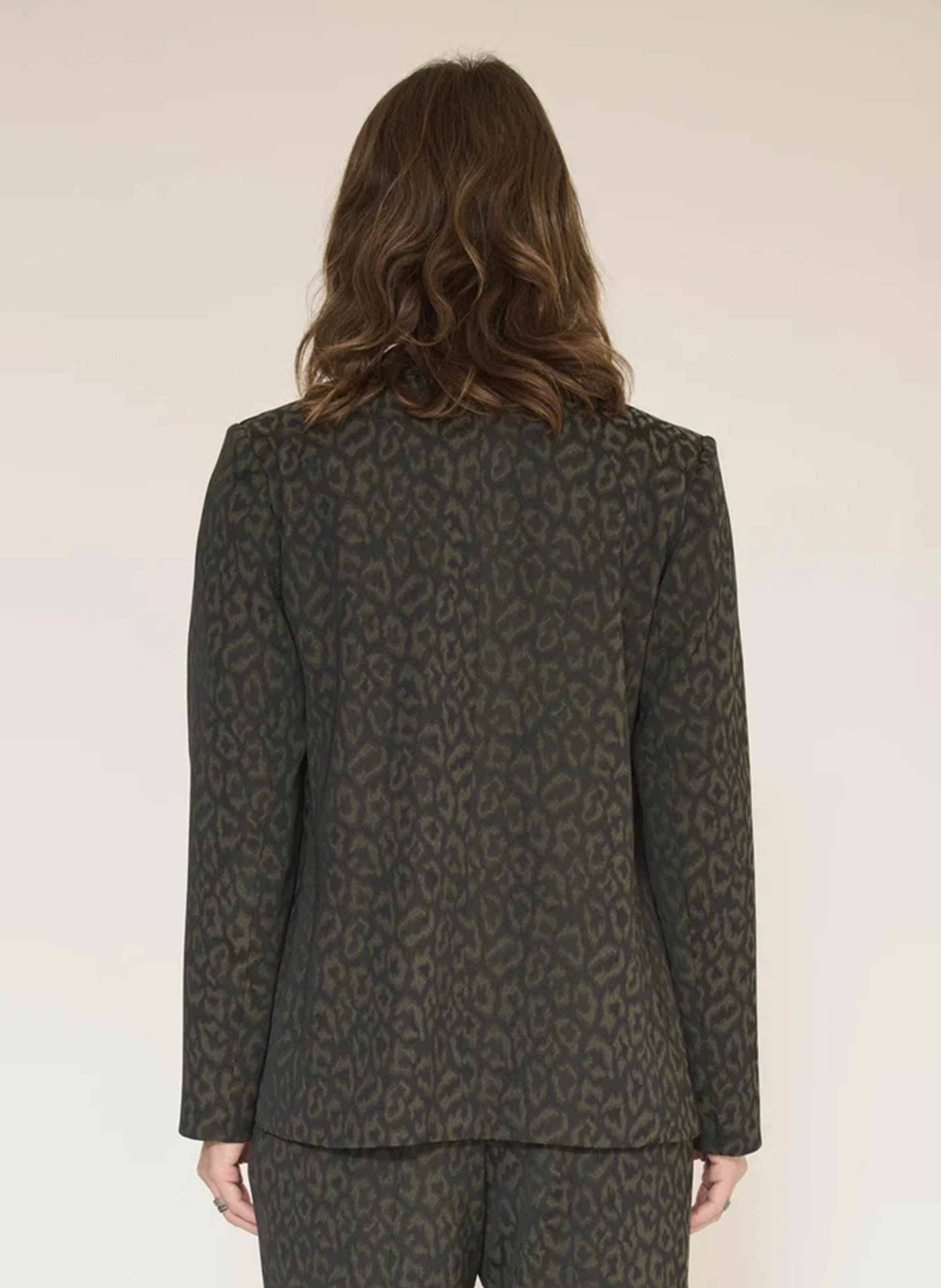 Veste de blazer ajustée imprimée MKT Noir