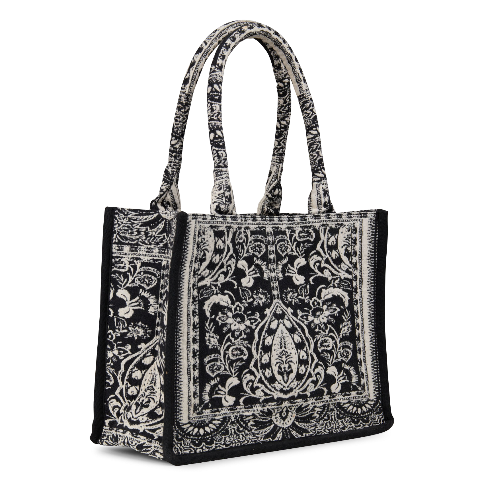 Cabas en jacquard LA FEE MARABOUTEE Noir