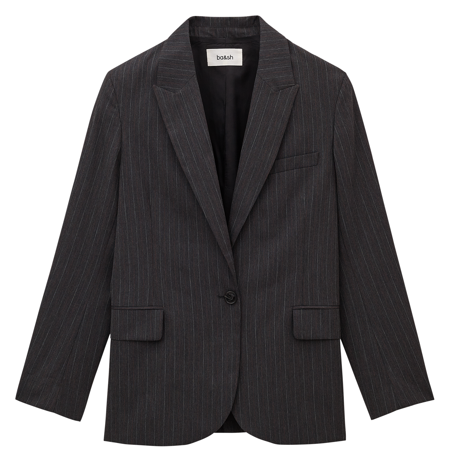 Wool-blend jacket with tailored collar BA&SH Grey