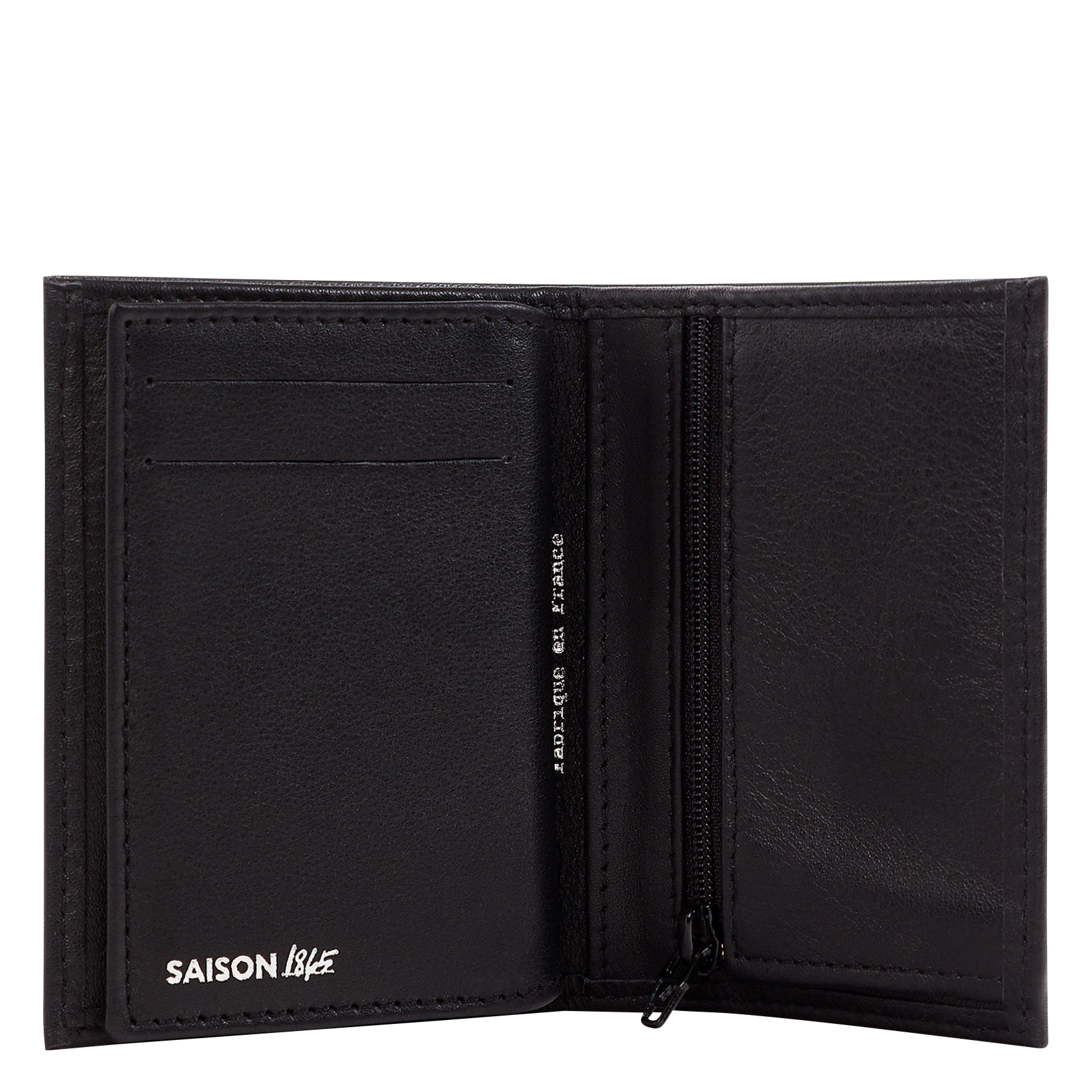 Grained leather wallet SAISON 1865 Black