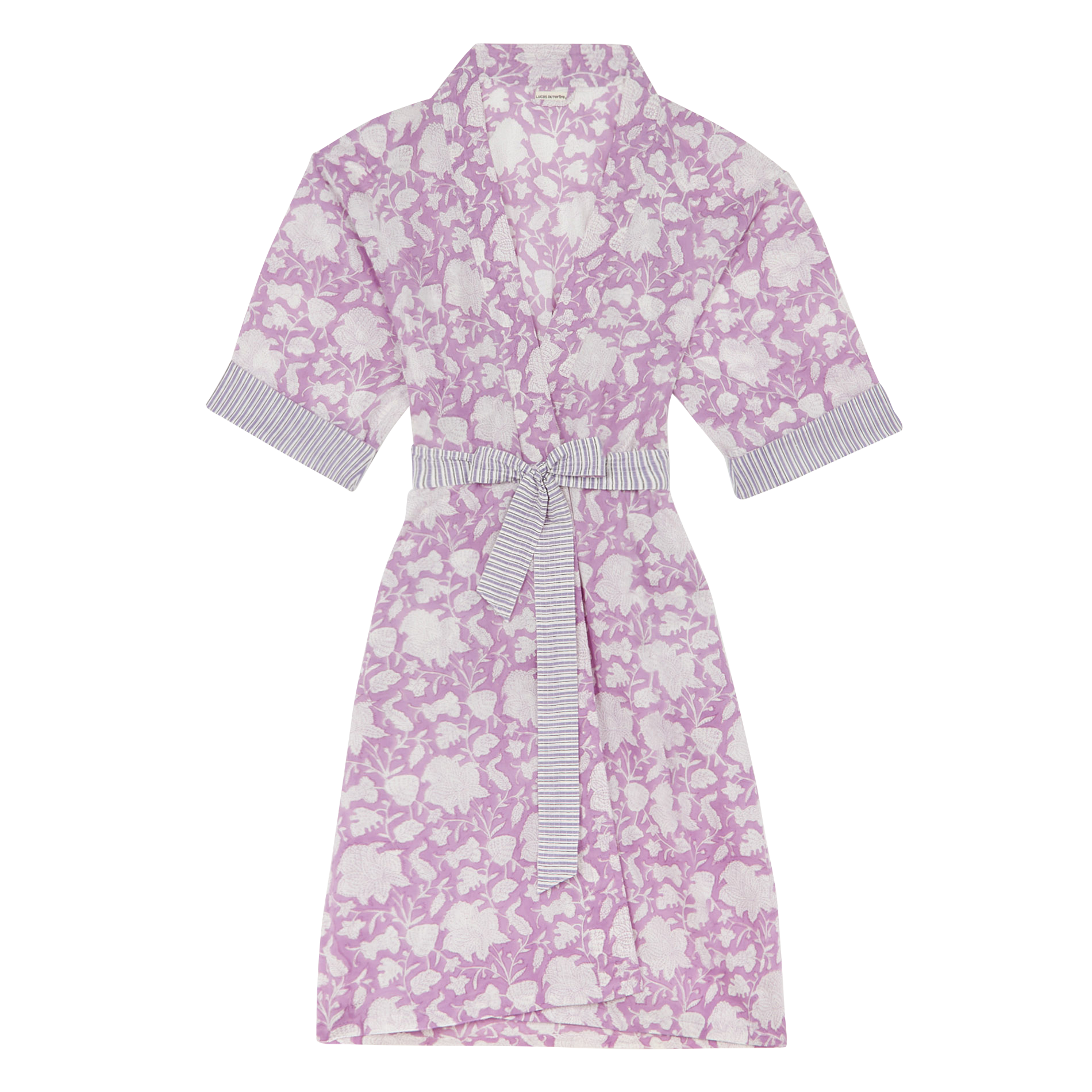 15 YEARS - LIMITED EDITION printed cotton kimono LUCAS DU TERTRE Purple