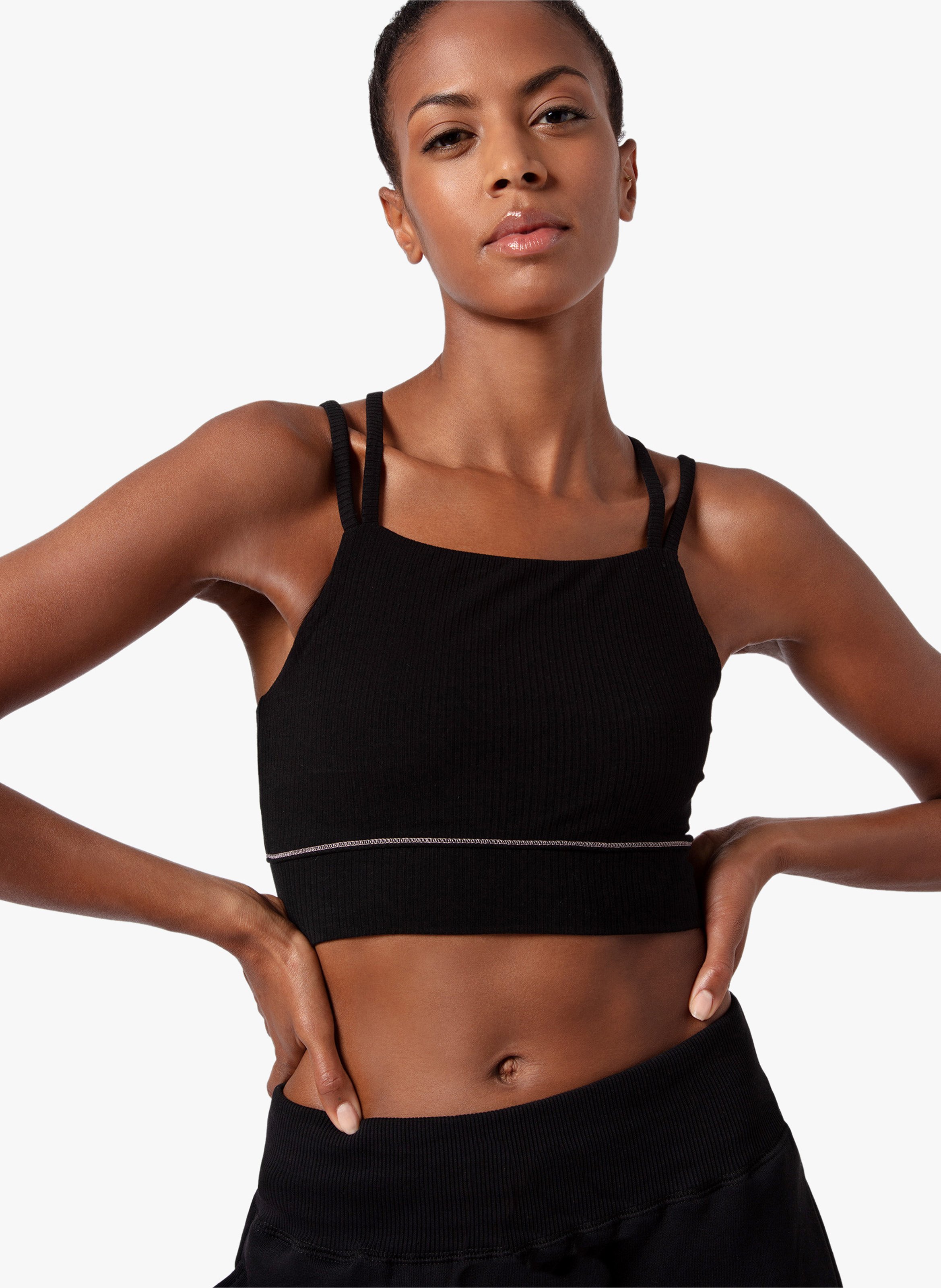 Rechte joggingbroek met hoge taille | katoenblend REPETTO Zwart