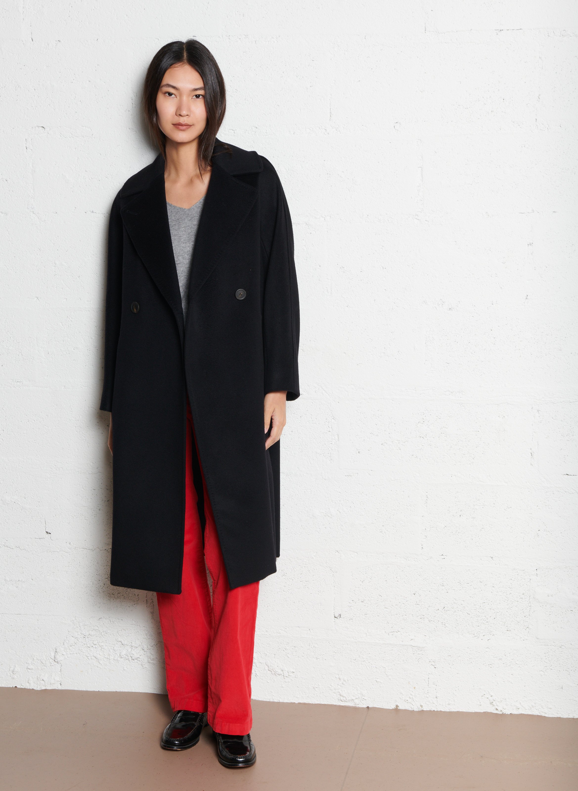 Straight ribbed cotton-blend pants LA PETITE ETOILE Red