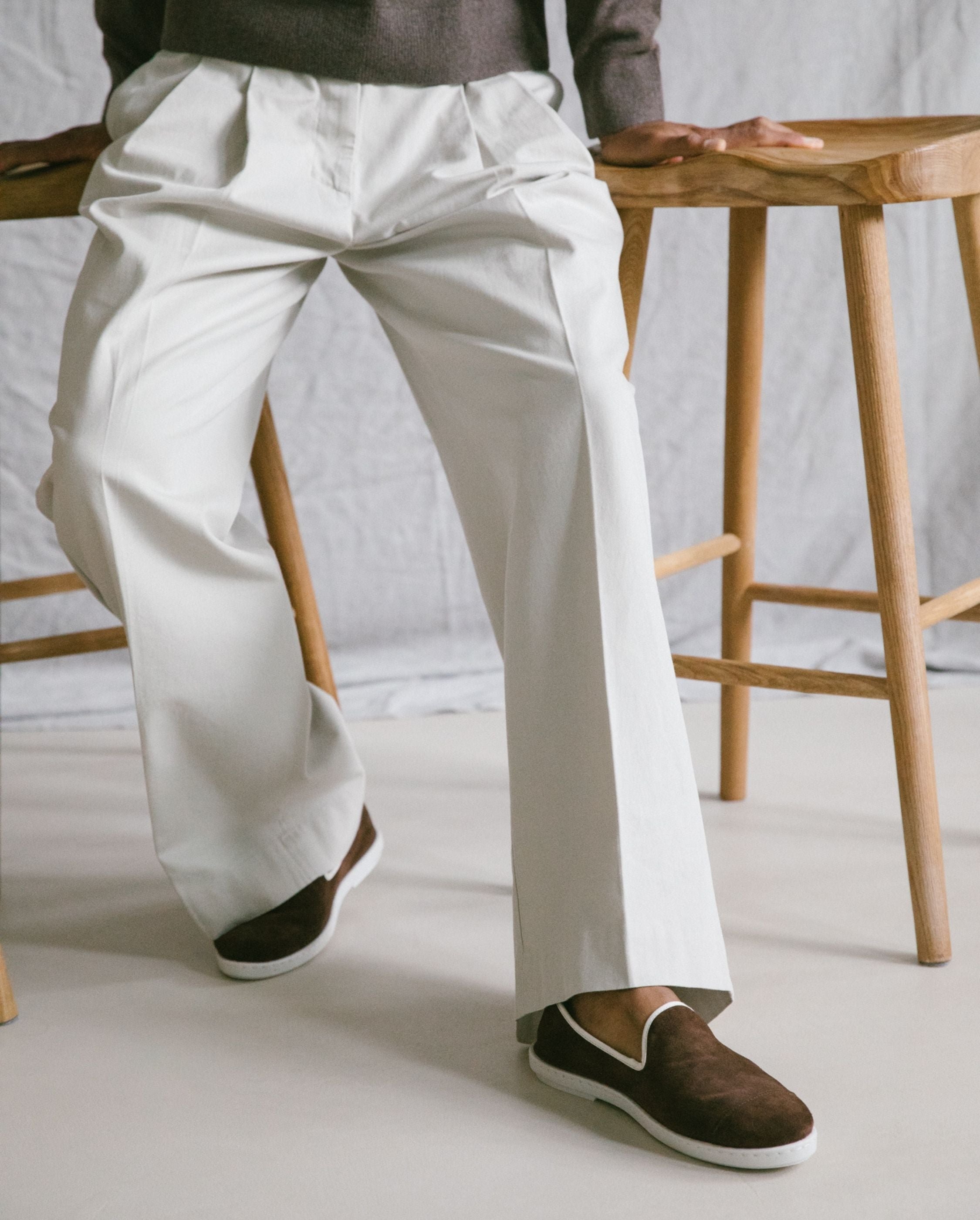 Men's leather slipper, mocha ANGARDE Brown