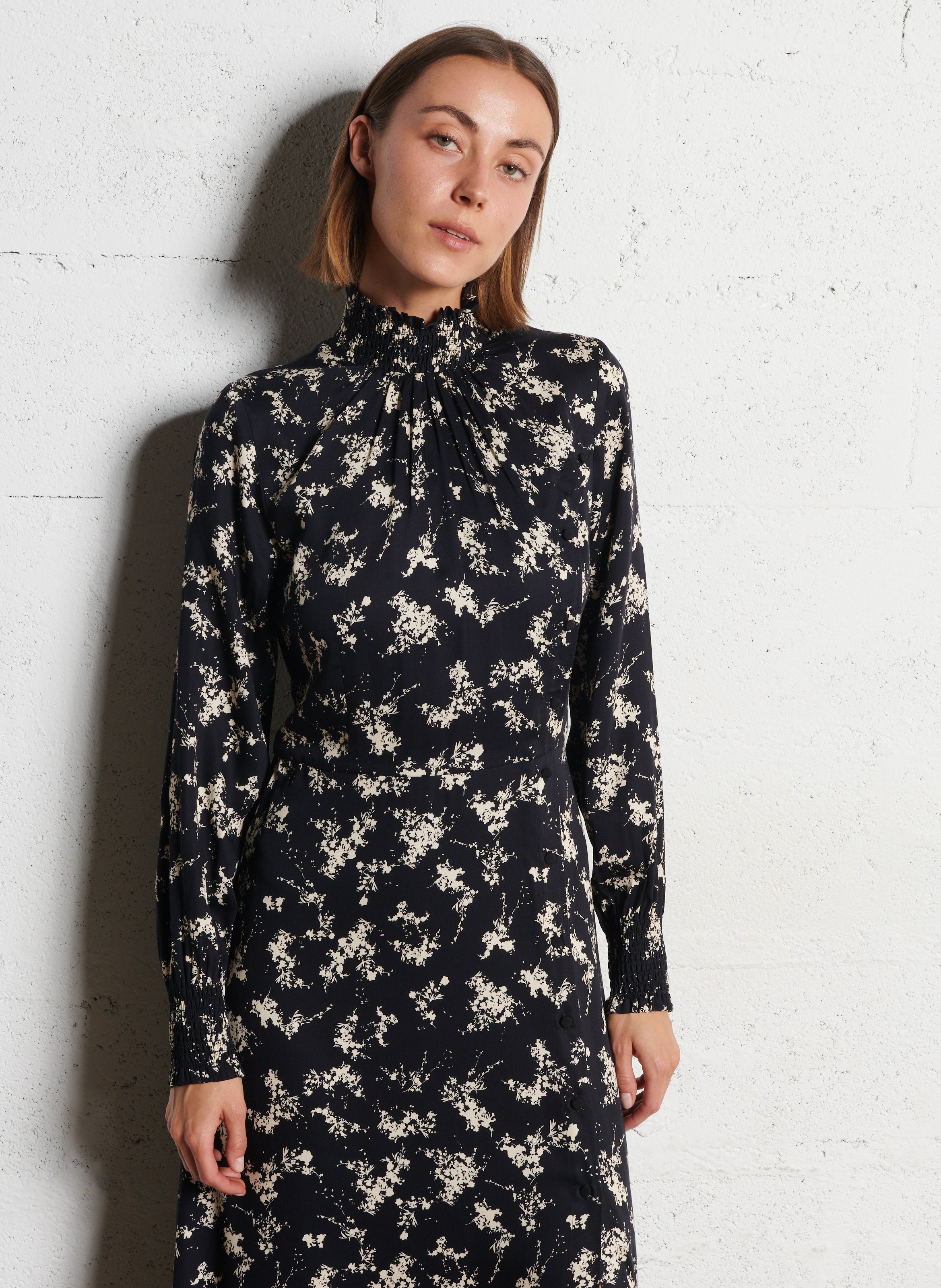 Robe longue imprimée IKKS Noir