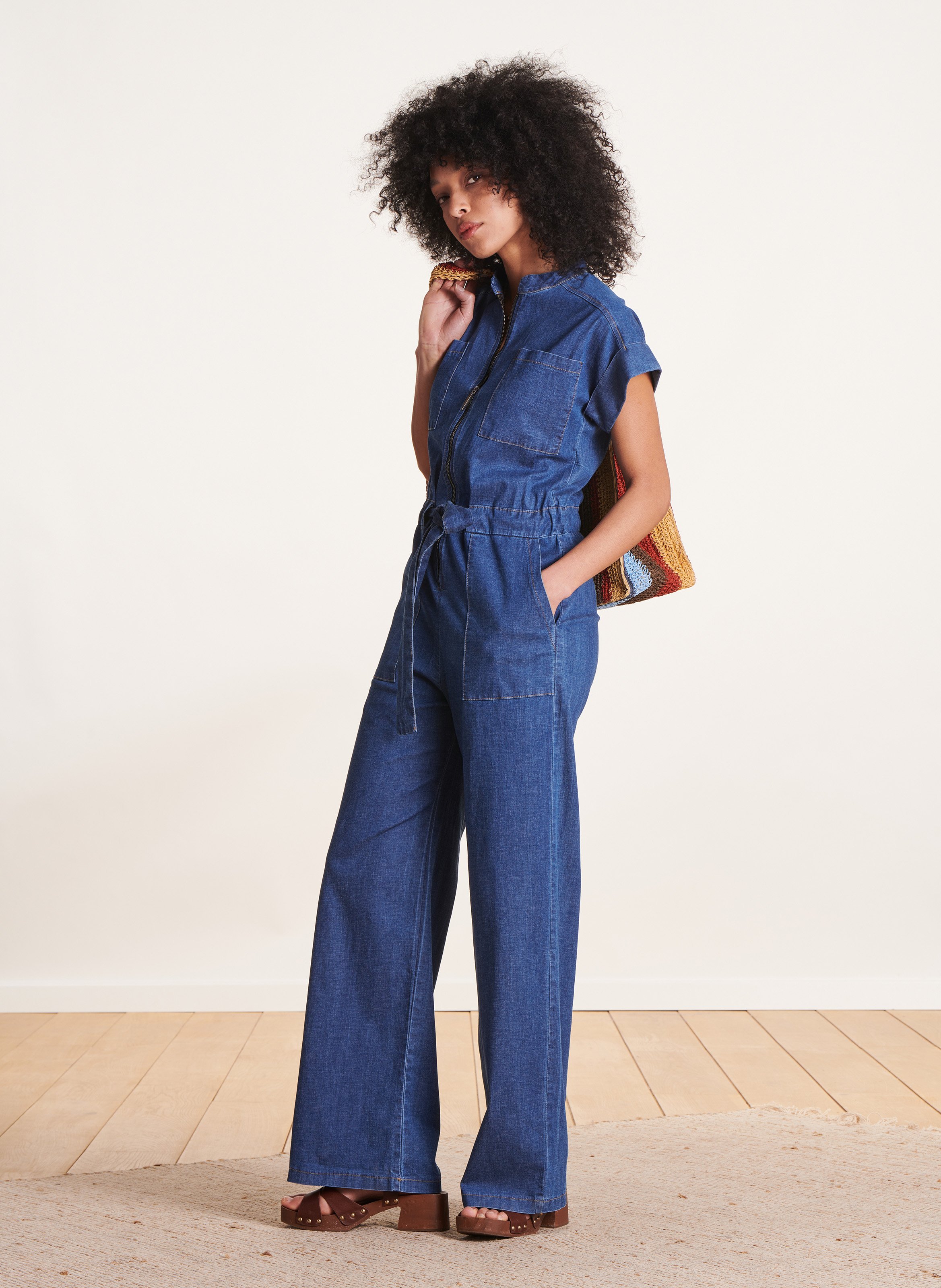 Tuta in denim con cintura Blu La fee maraboutee Donna Place