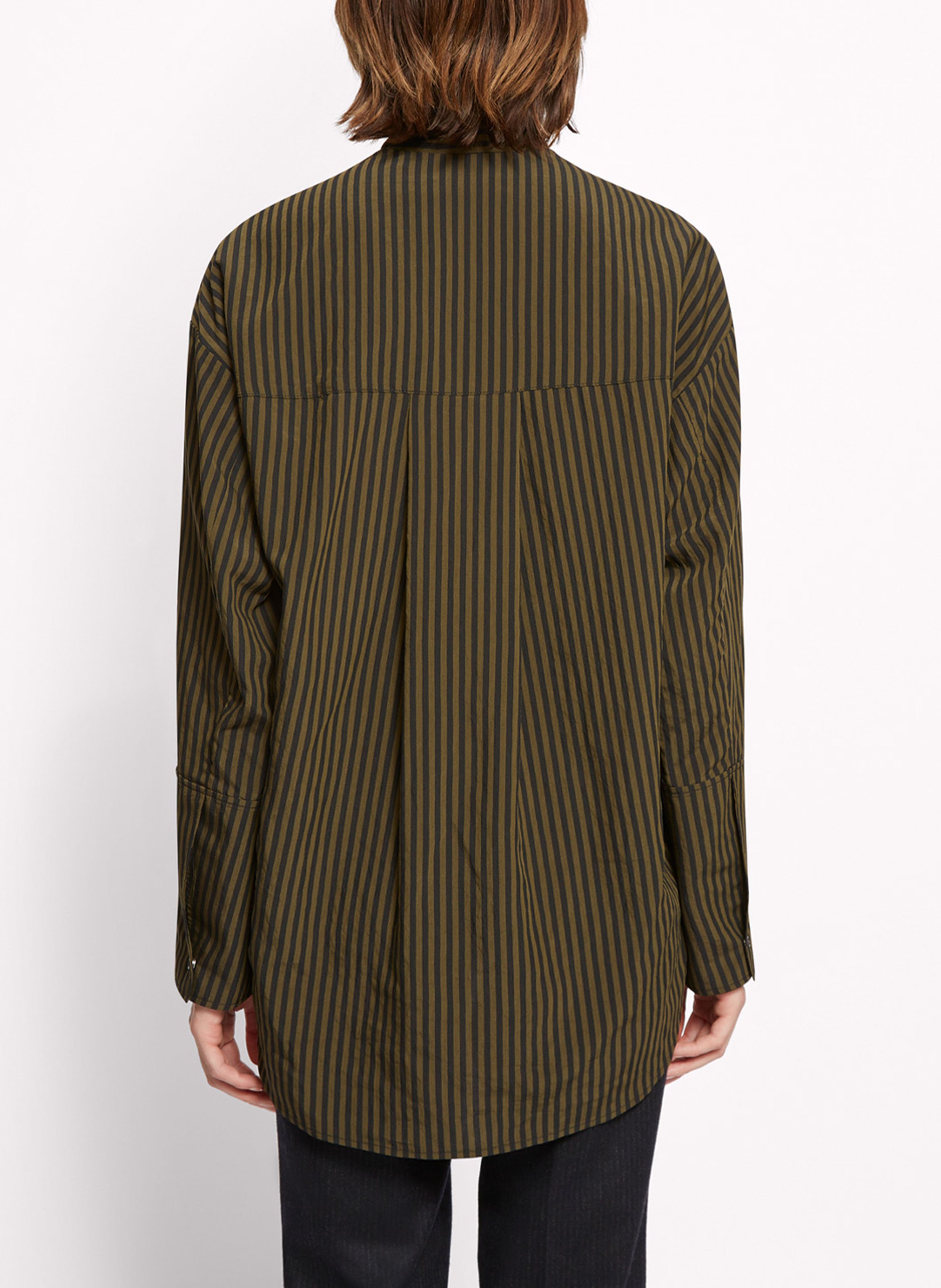 Chemise col lavallière rayée ROSEANNA Vert