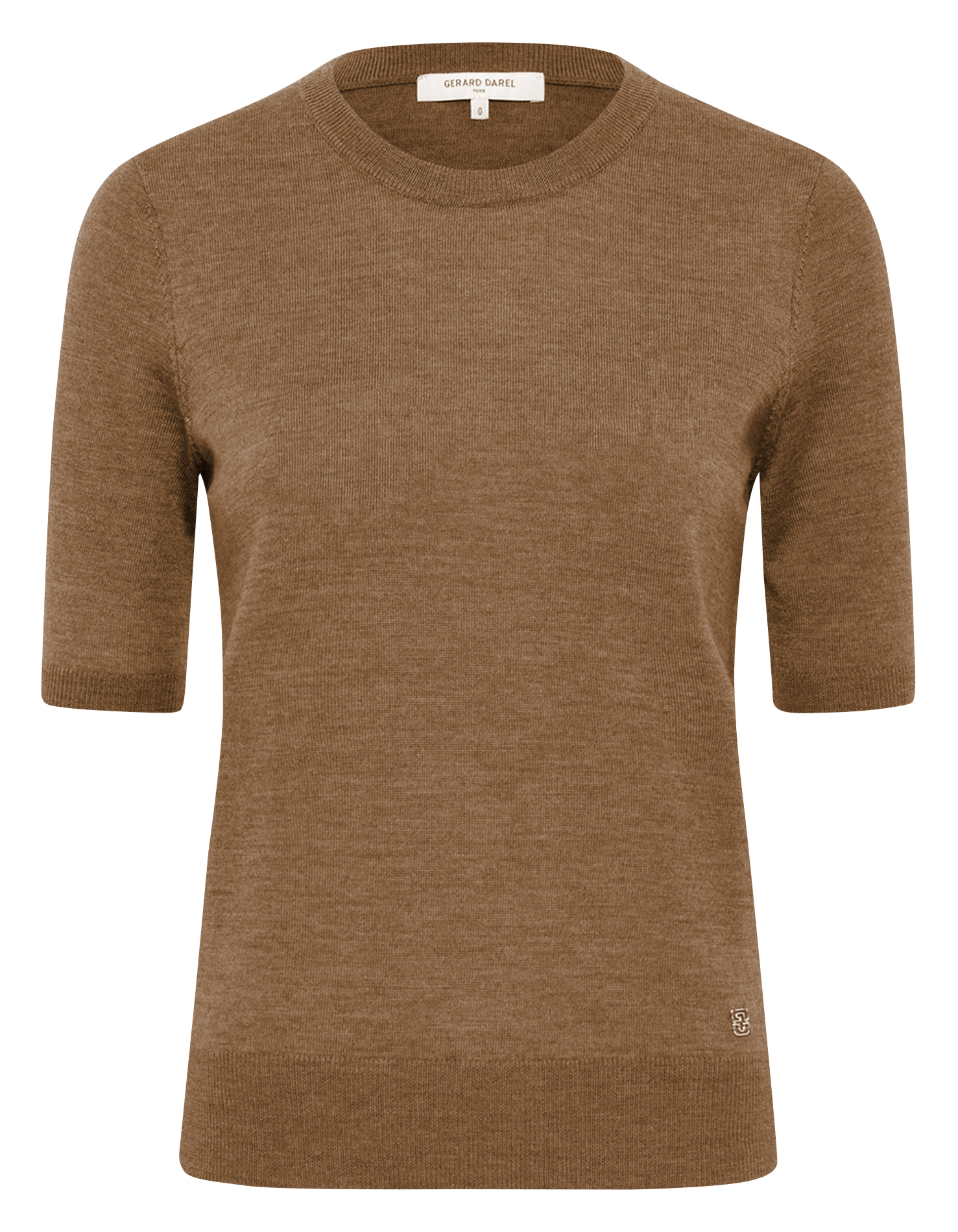 Pull col rond en laine  GERARD DAREL Marron