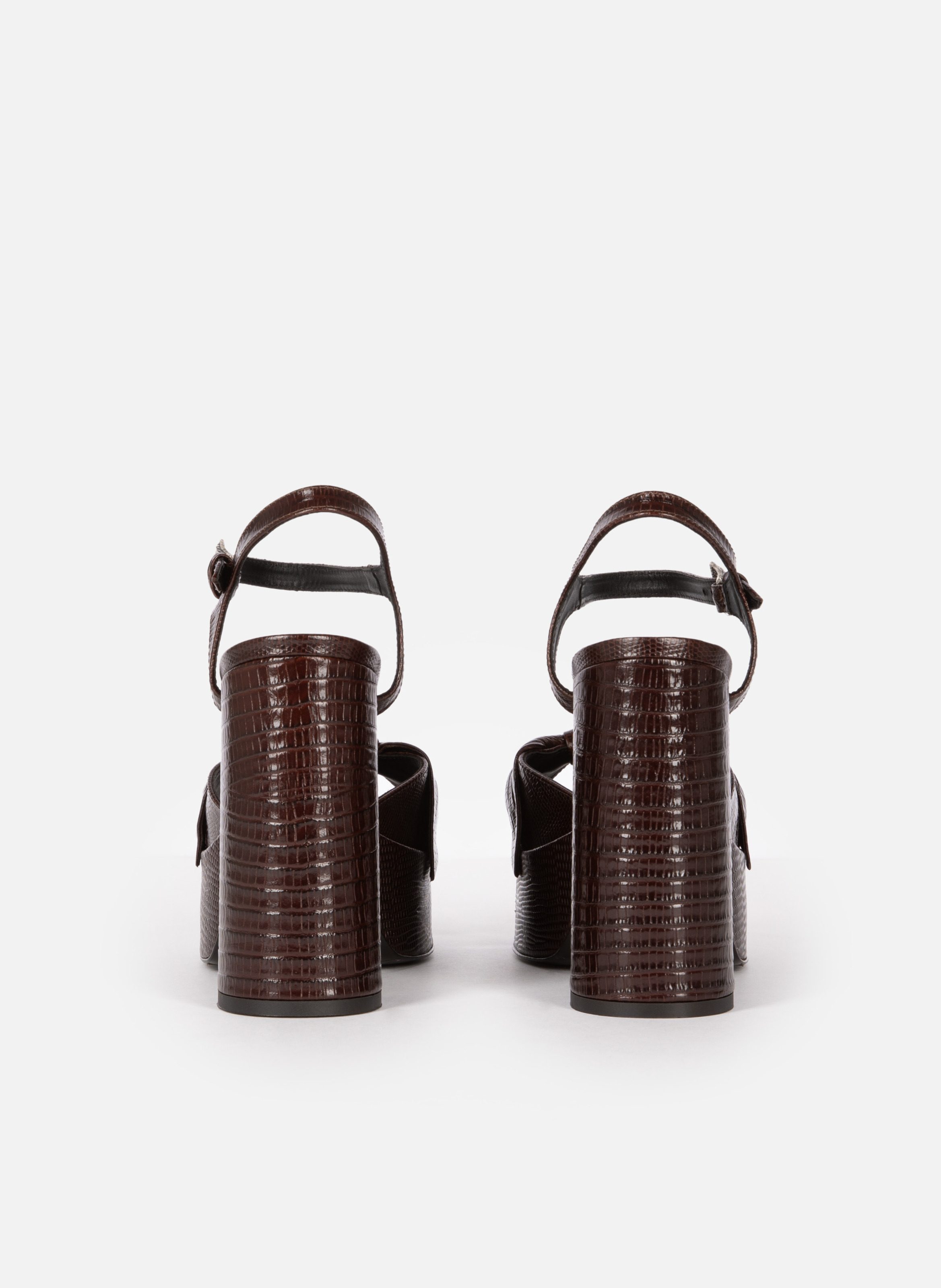 Alice heeled leather sandals Brown