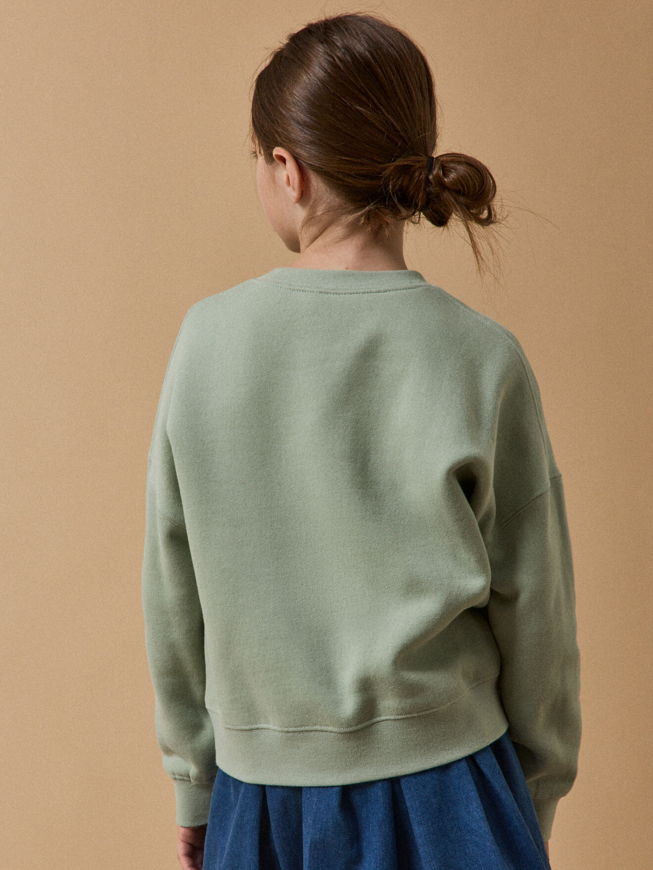 Cool Team sweatshirt in organic cotton Liberty fabric CYRILLUS Green