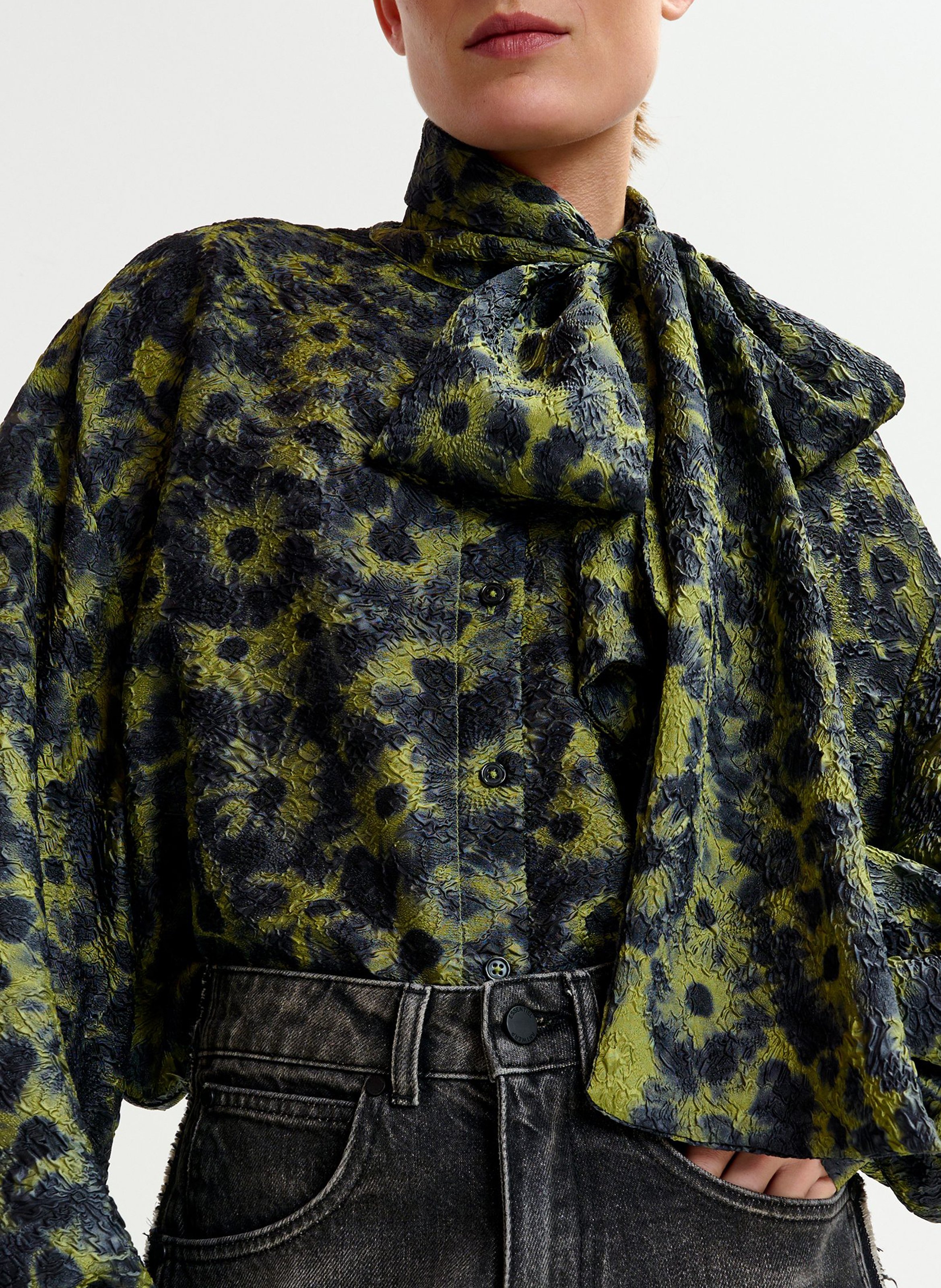 Chemise imprimée à boutons oversize ESSENTIEL ANTWERP Vert