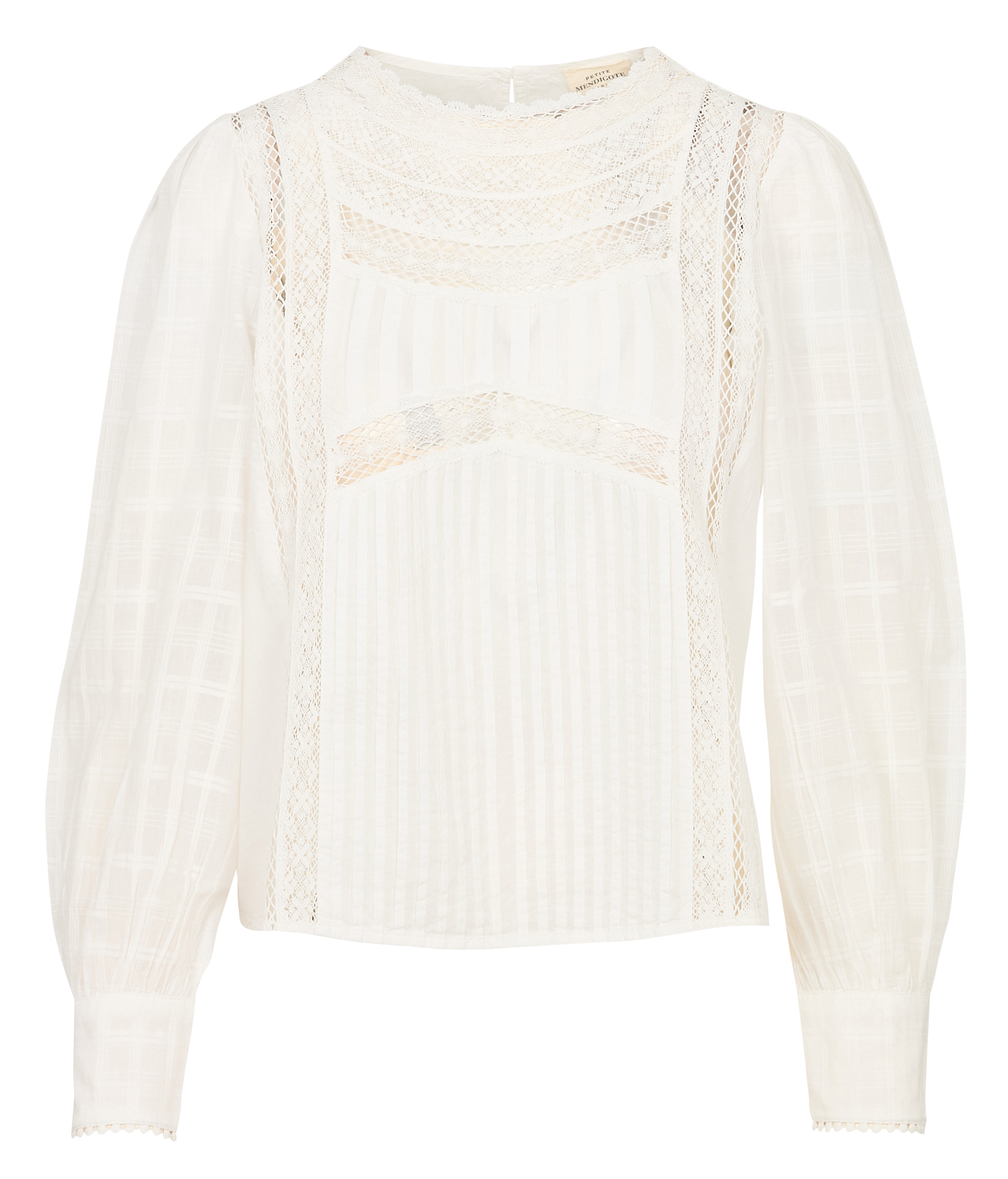Loose-fit round-neck cotton top PETITE MENDIGOTE Beige