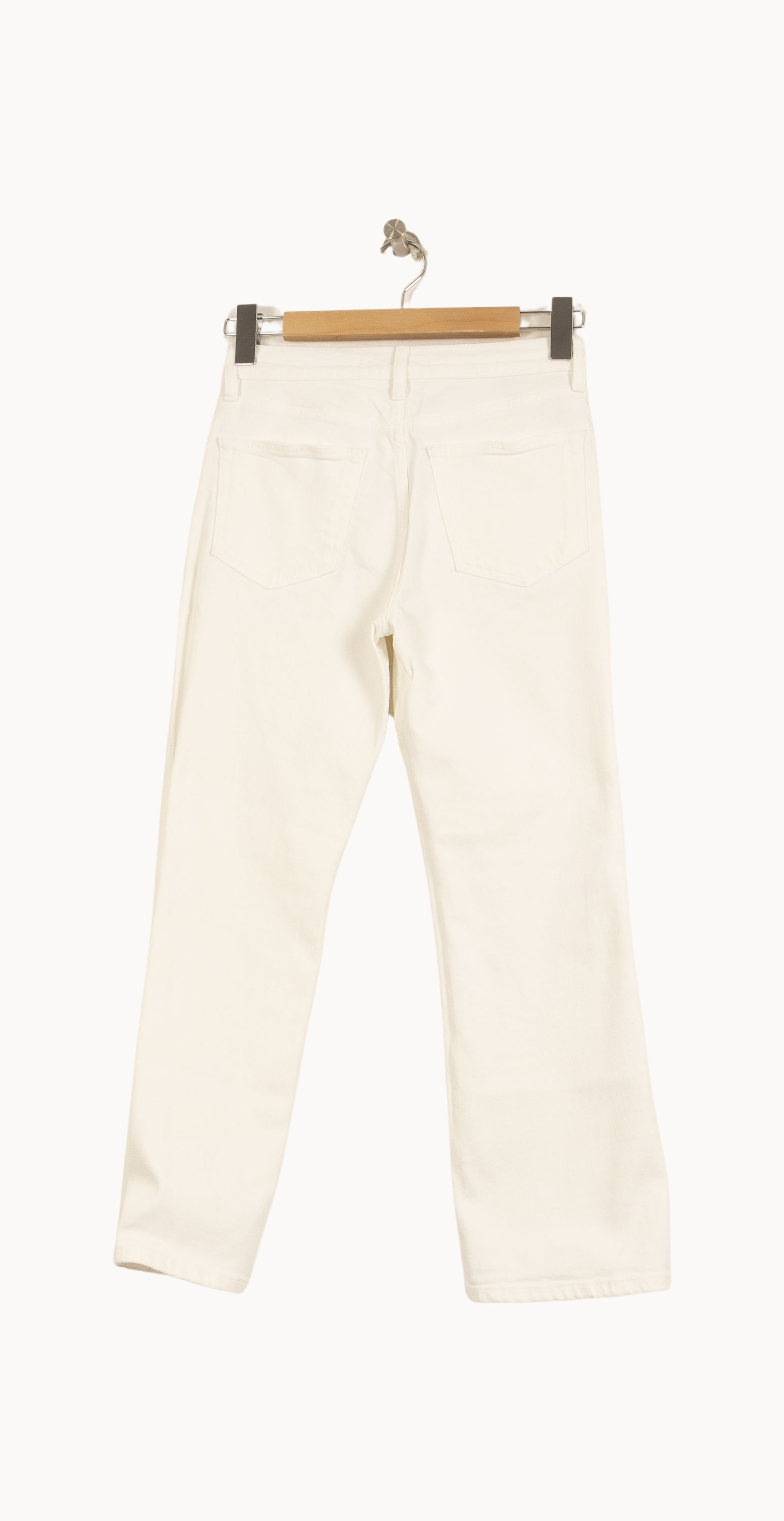 Cropped slim jeans with studs COMPTOIR DES COTONNIERS - Seconde main White