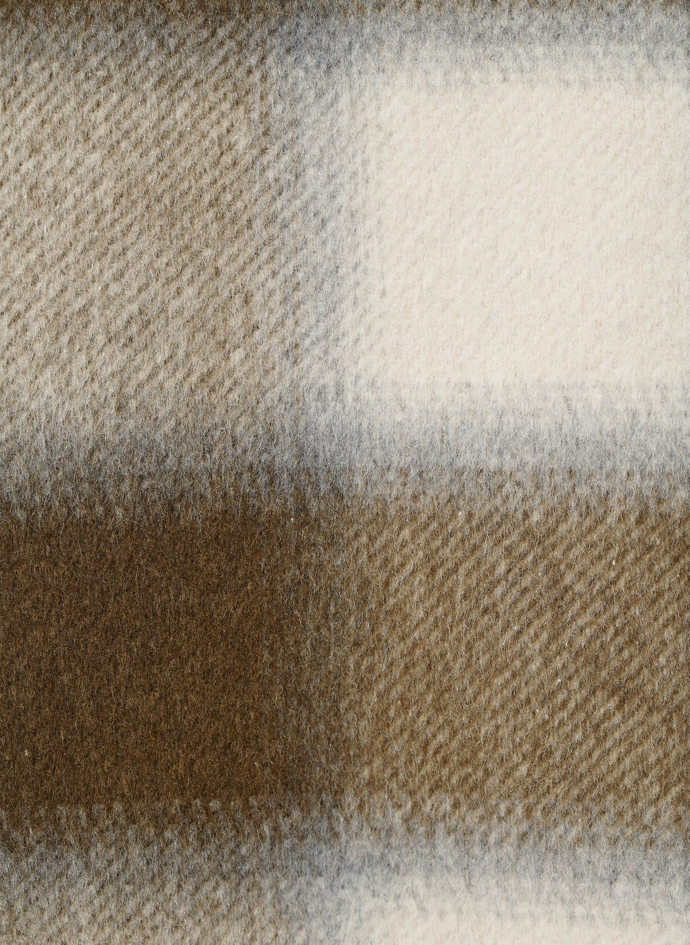 Veste ample col classique à carreaux en laine mélangée HUMILITY Vert